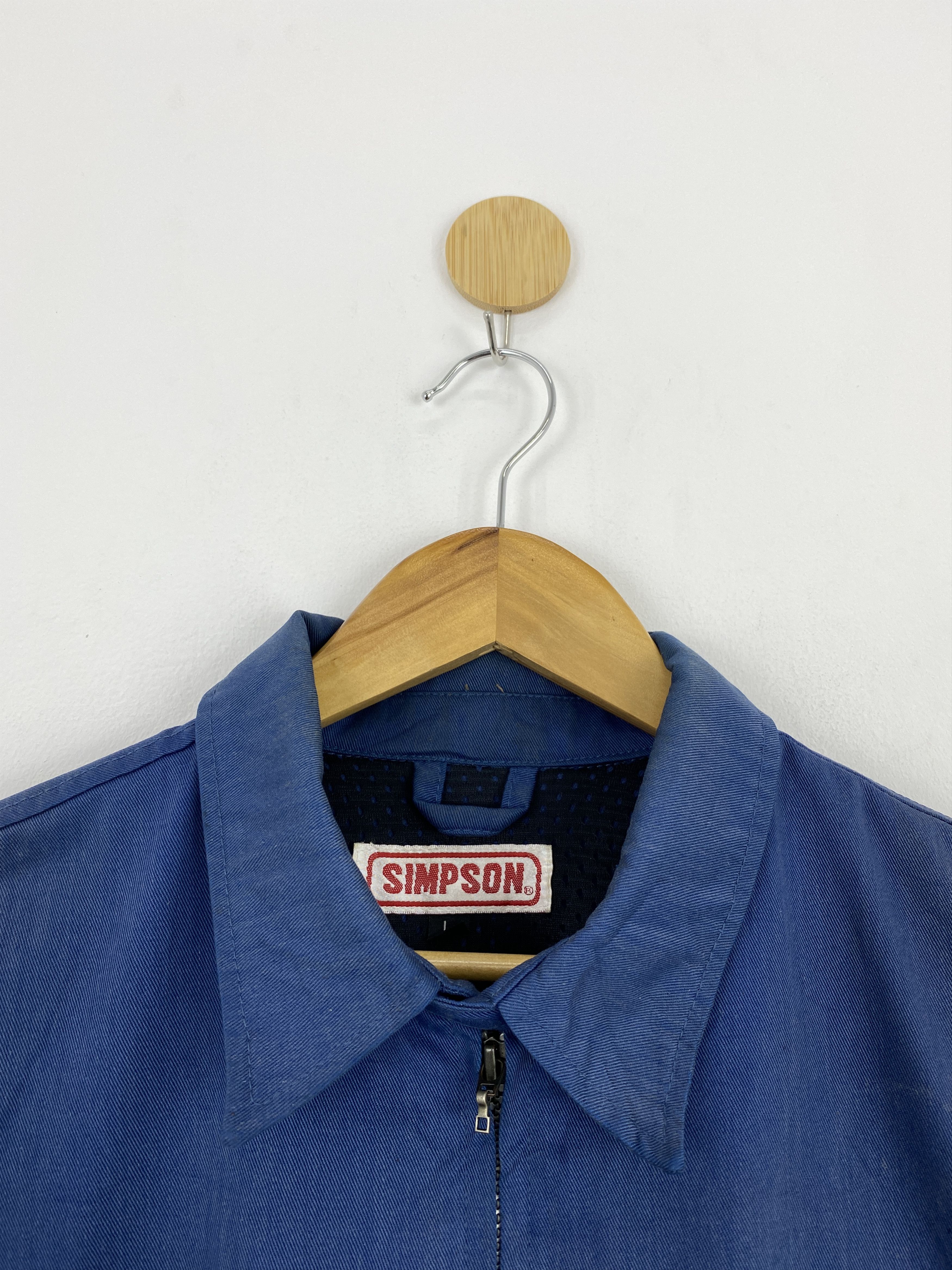 Vintage Vintage Simpson U.S.A Motorcycle Denim Jacket J1751 Size US L / EU 52-54 / 3 - 9 Thumbnail