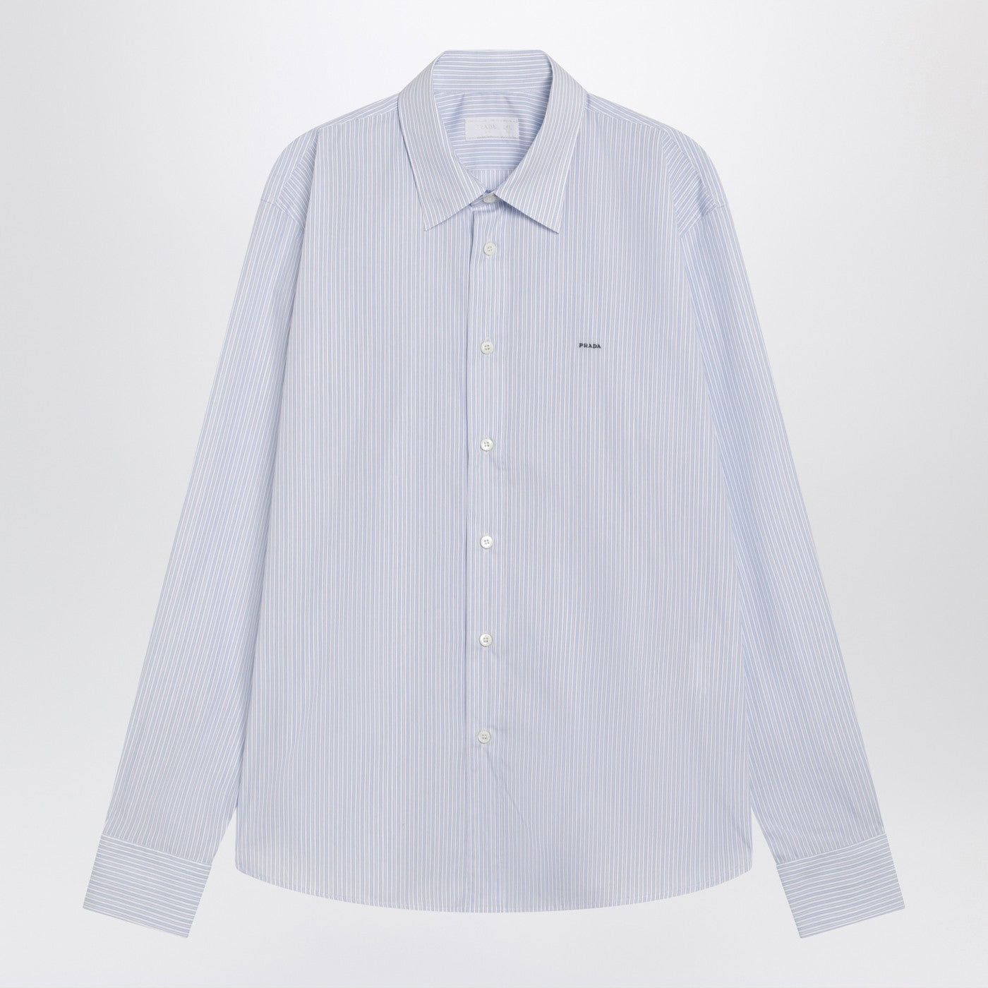 Prada Prada Striped Cotton Poplin Shirt Size US L / EU 52-54 / 3 - 1 Thumbnail