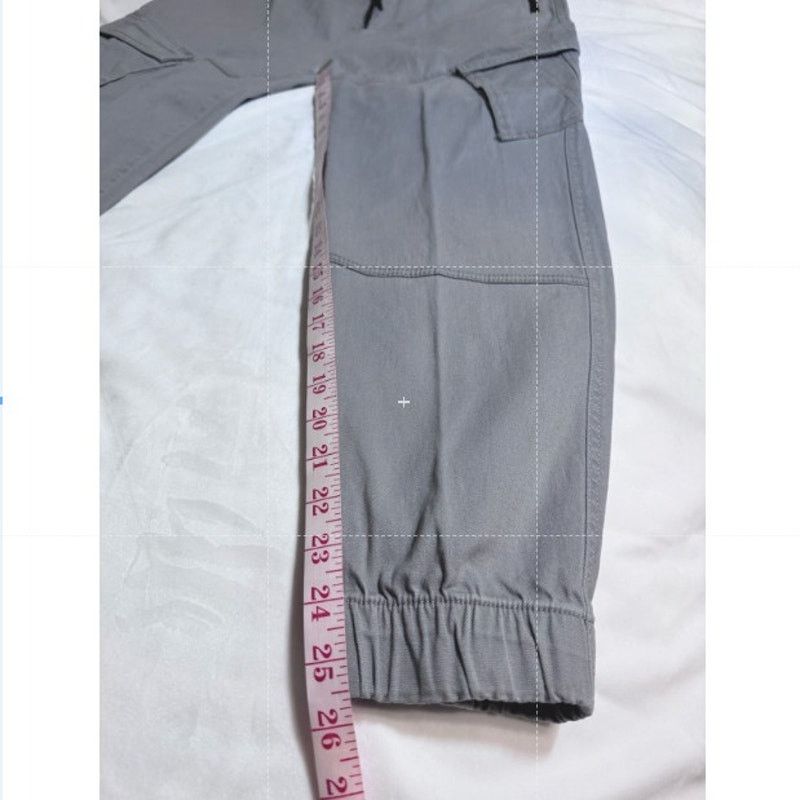Unknown London WXYZ Essentials Stretch Cargo Jogger Drawstring Pants Gray L Size US 31 - 5 Thumbnail