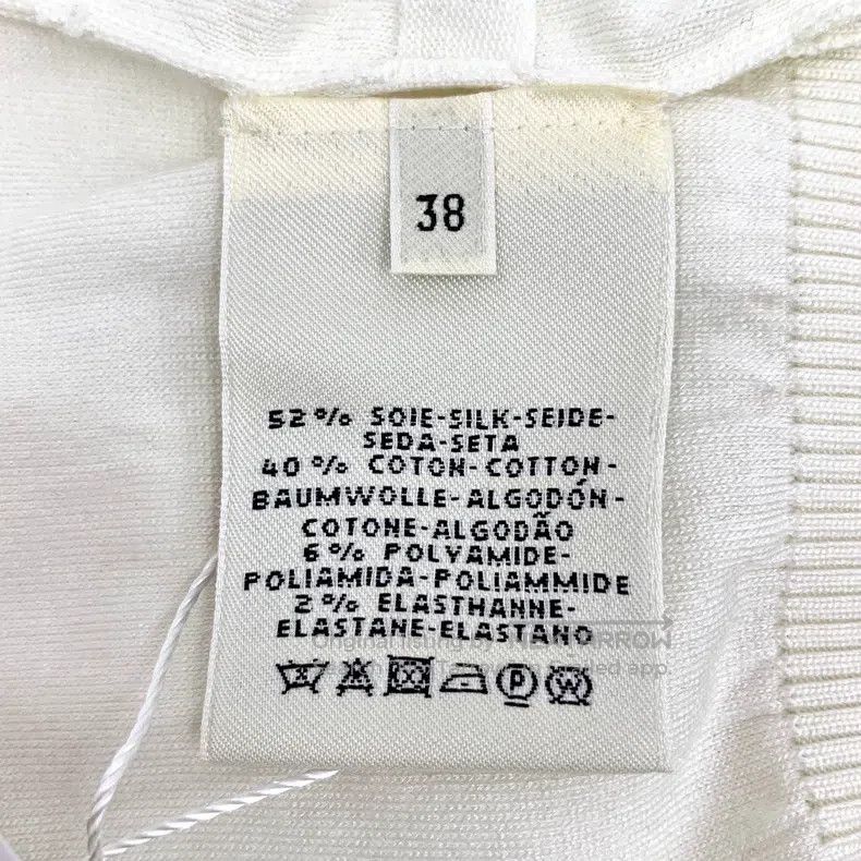 Hermes Hermes Ivory Letter Jacquard Silk Knit Crew Neck Top Size XS / US 0-2 / IT 36-38 - 6 Thumbnail