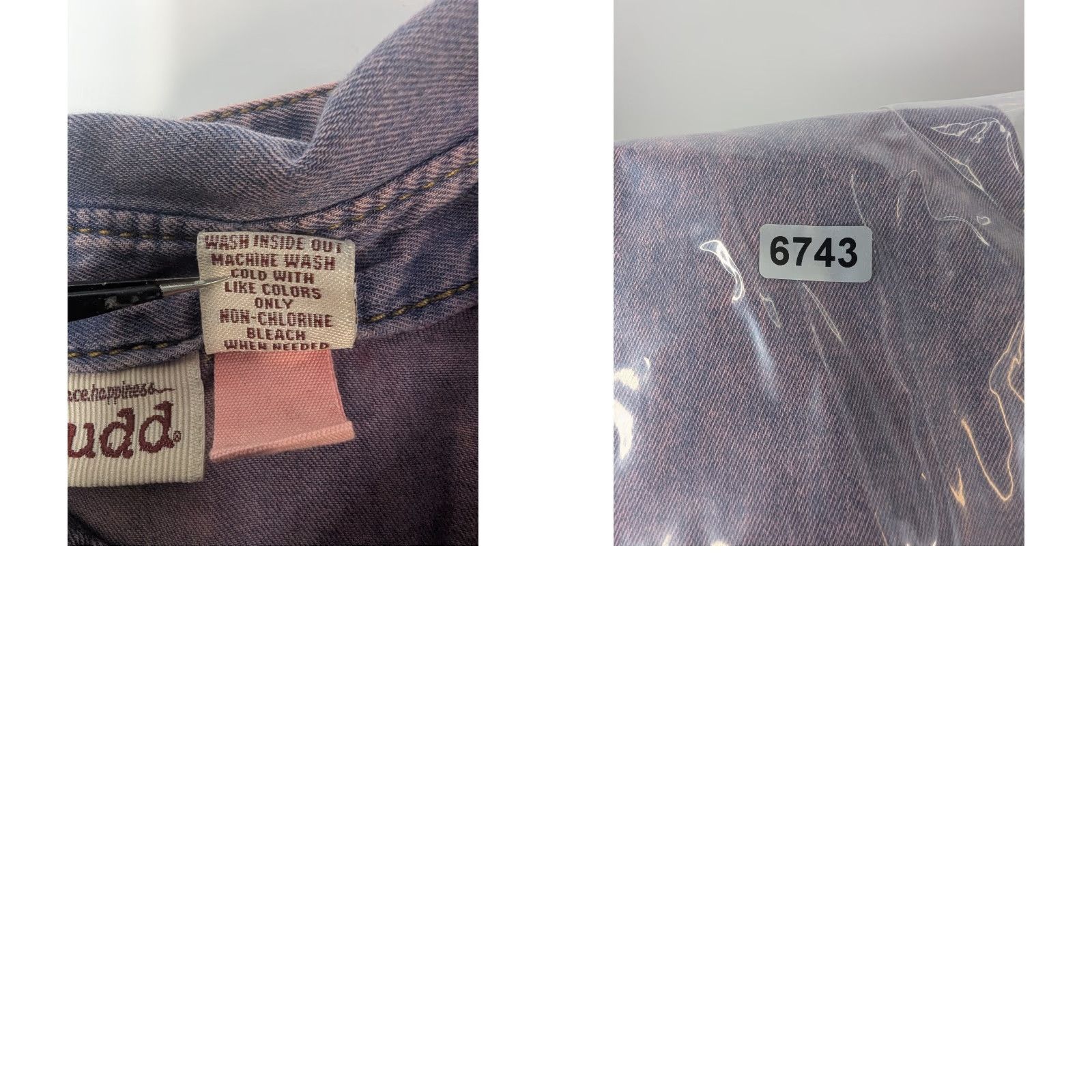 Denime VINTAGE Mudd Shirt Denim Purple Long Sleeve Button-Up Size M Womens Y2K Bohemian 90s Grunge Western Casual Workwear Denim Shirt Purple Medium Size M / US 6-8 / IT 42-44 - 8 Thumbnail
