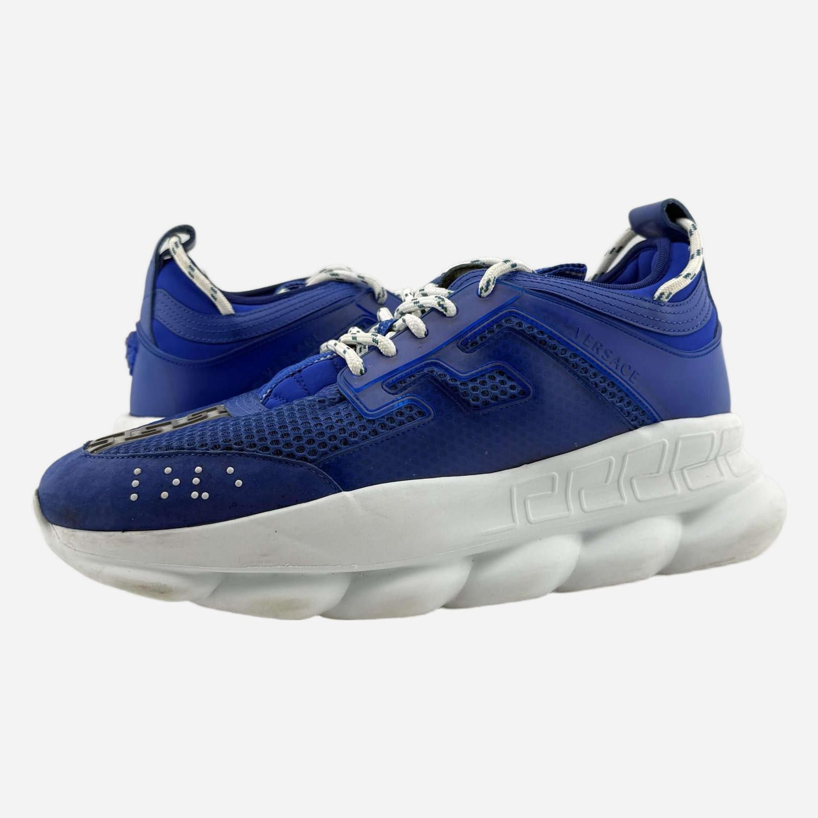 Versace Versace Chain Reaction Blue White 44EU Used No Box Size US 11 / EU 44 - 1 Thumbnail