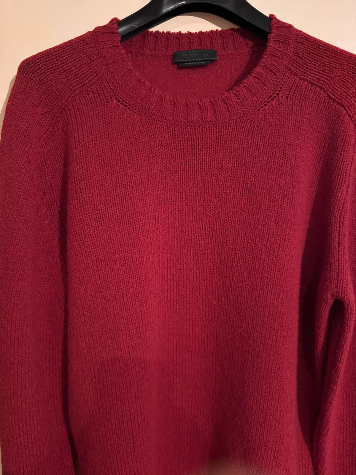 Prada 2018 PRADA deep red crewneck wool sweater Size US L / EU 52-54 / 3 - 3 Thumbnail