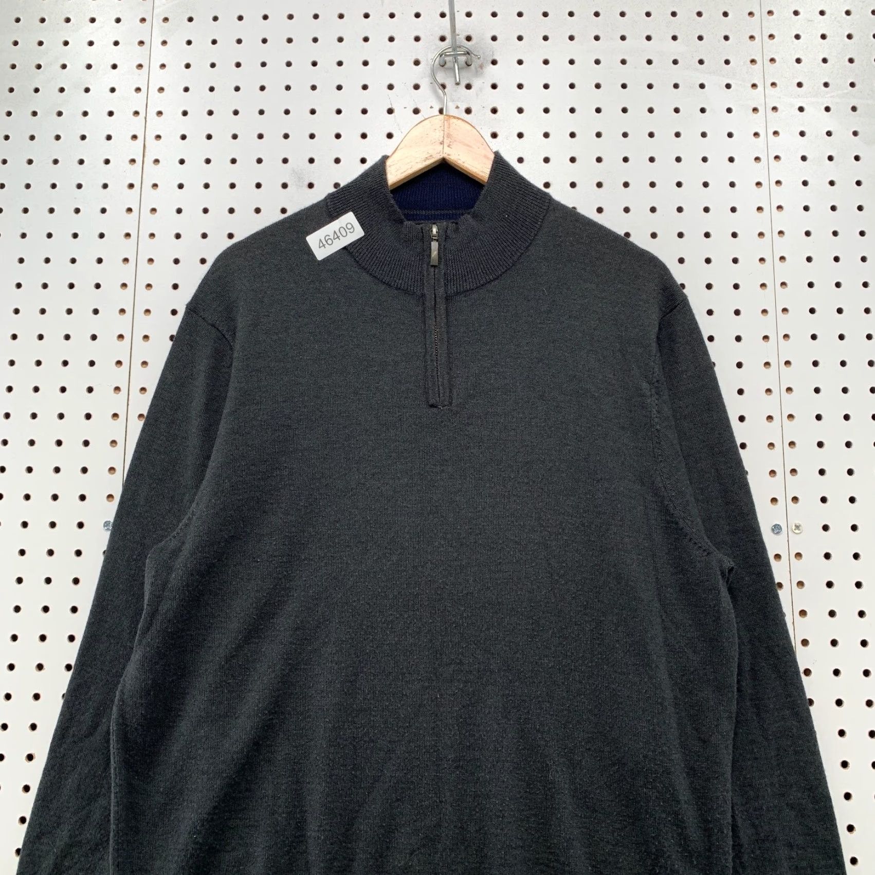 Club Room Club Room Merino Wool Sweater Mens Large Gray 1/4 Zip Lightweight Italian Yarn Size US L / EU 52-54 / 3 - 4 Thumbnail