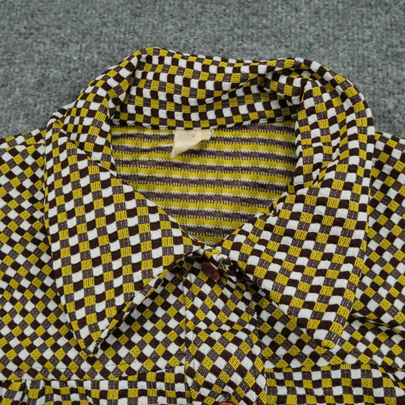 Vintage VINTAGE Jacket Womens XL Yellow Brown Checkered Plaid Hippie 60s 70s Windbreaker Shirt Womens XL Yellow Brown Checkered Plaid Hippie 60s 70s Size XL / US 12-14 / IT 48-50 - 4 Thumbnail