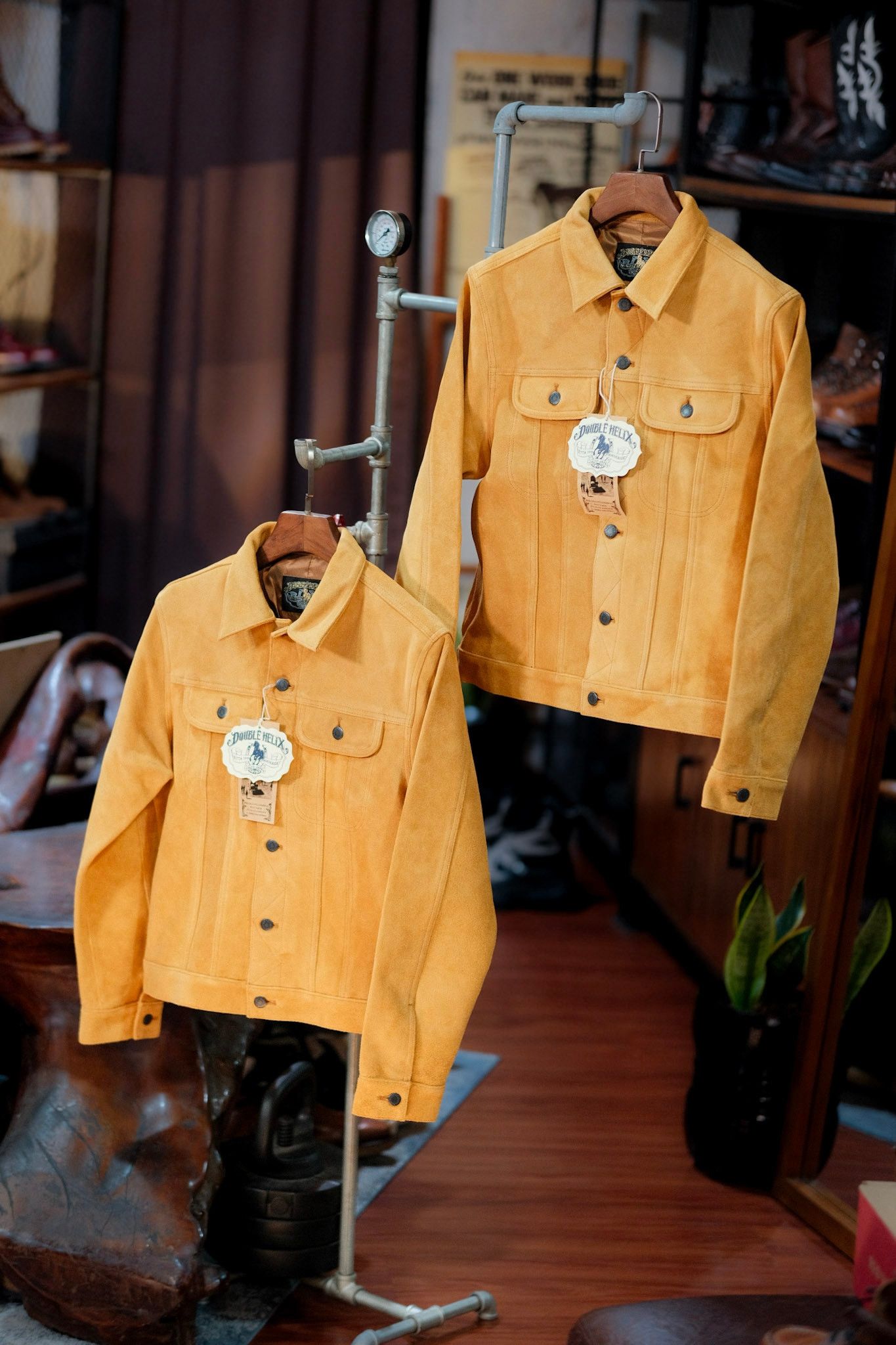 DOUBLE HELIX The Boxer Beige Suede Horsehide Leather Jacket Double Helix Size US M / EU 48-50 / 2 - 1 Thumbnail