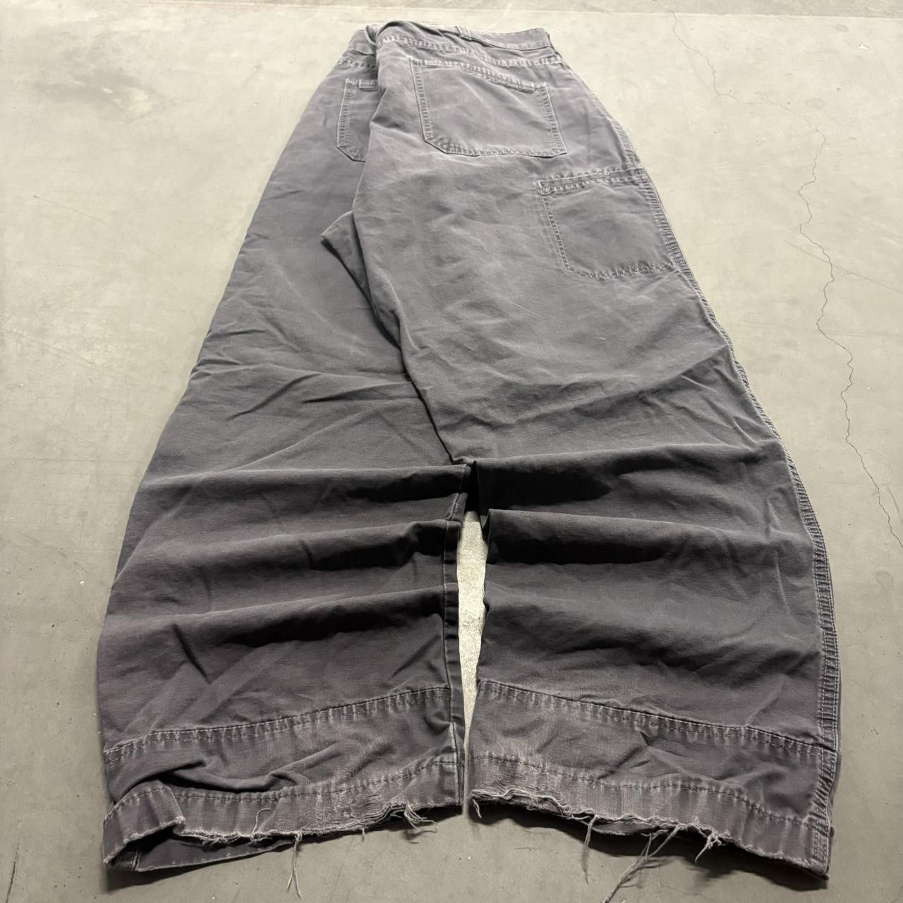 Vintage Crazy Vintage Y2K/2000s Super Baggy Grey Workwear Style Streetwear Pants! Size US 38 / EU 54 - 6 Thumbnail