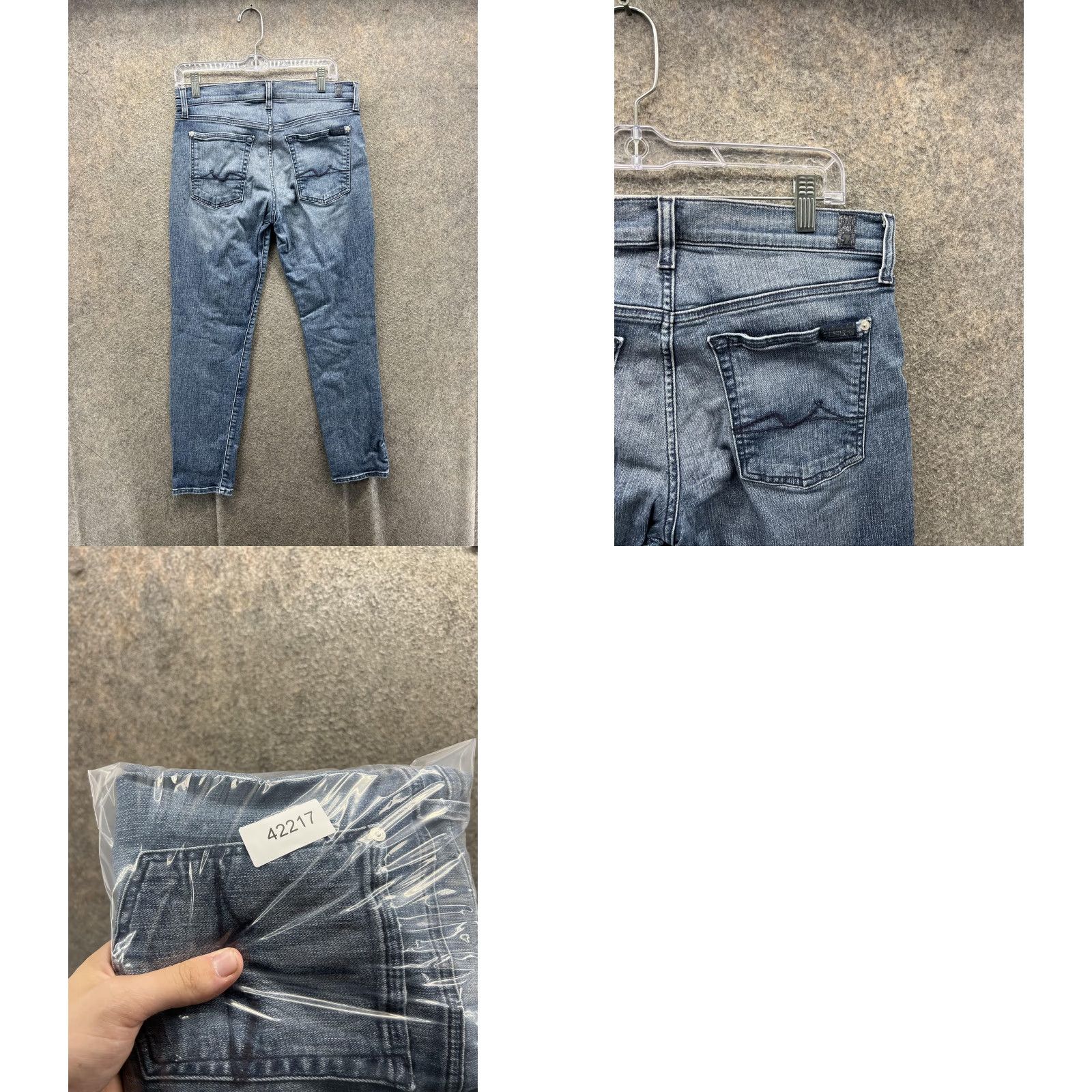 7 For All Mankind 7 For All Mankind Jeans Womens 28 Blue Josefina Distressed Boyfriend Denim Size 28" / US 6 / IT 42 - 8 Thumbnail