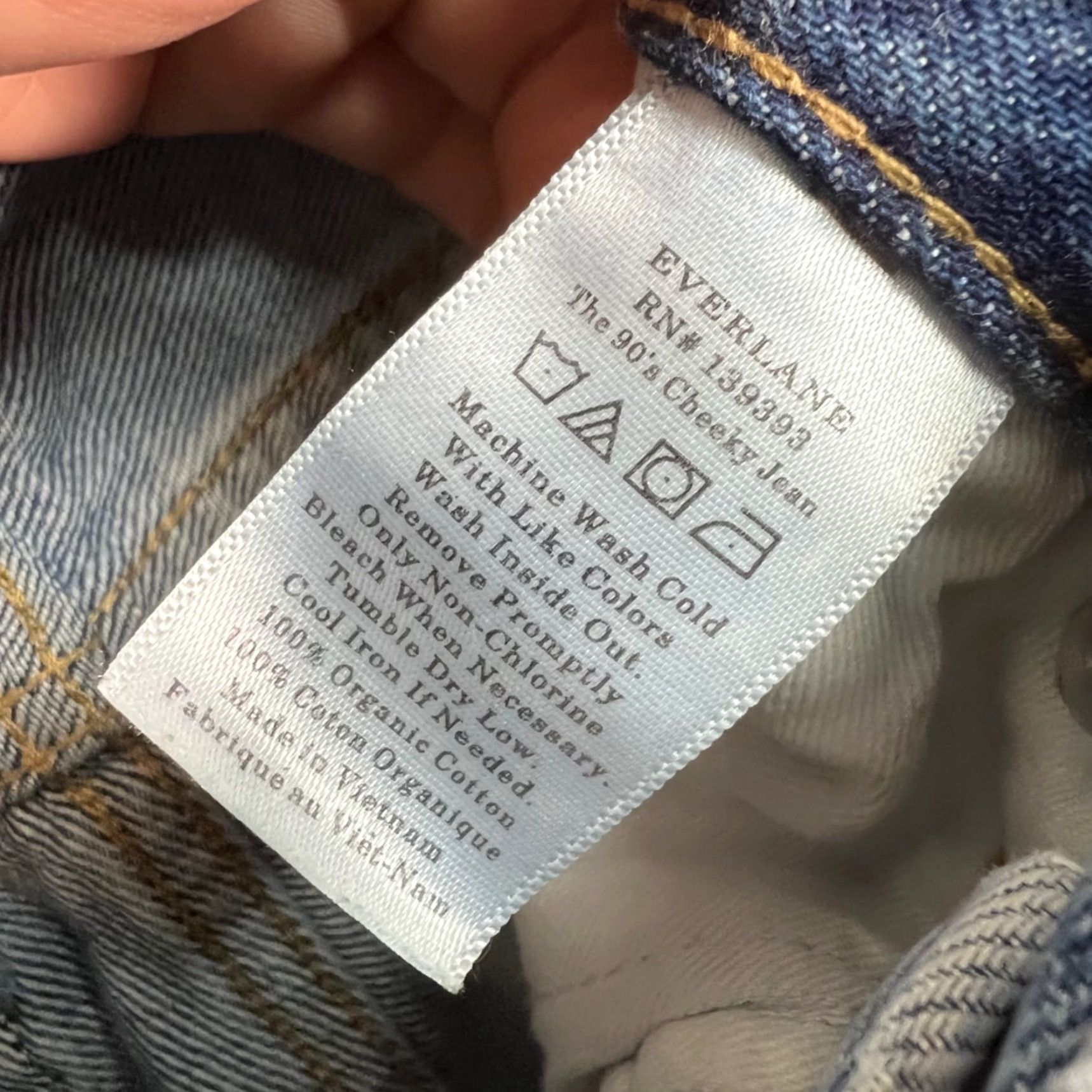 Everlane Everlane Jeans 90s Cropped High-Rise Straight Leg Denim Blue Womens Size 26 Size 26" / US 2 / IT 38 - 4 Thumbnail
