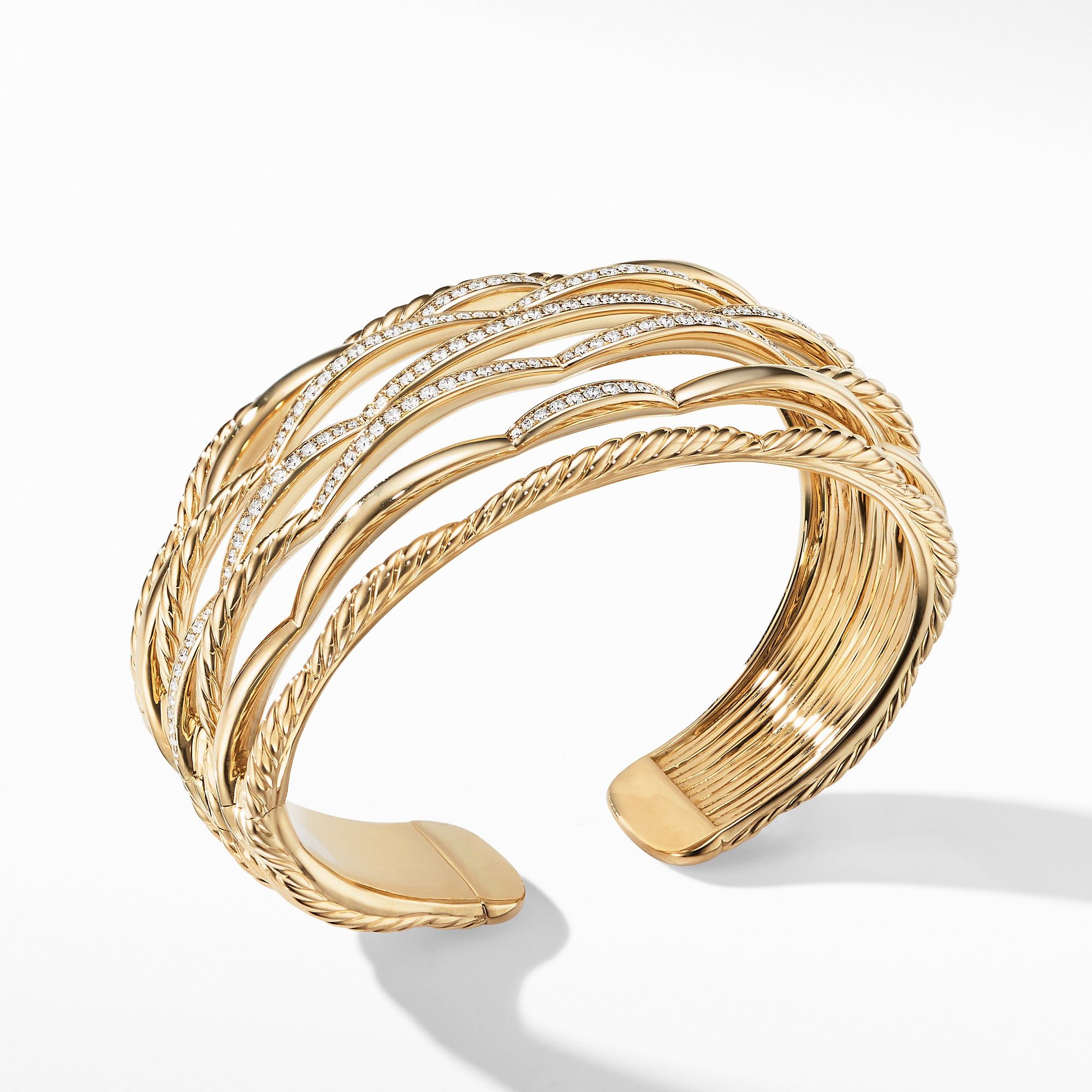 David Yurman o1w1db10325 B14198D Bracelet in 18K Gold with Pave Diamonds Size ONE SIZE - 1 Preview