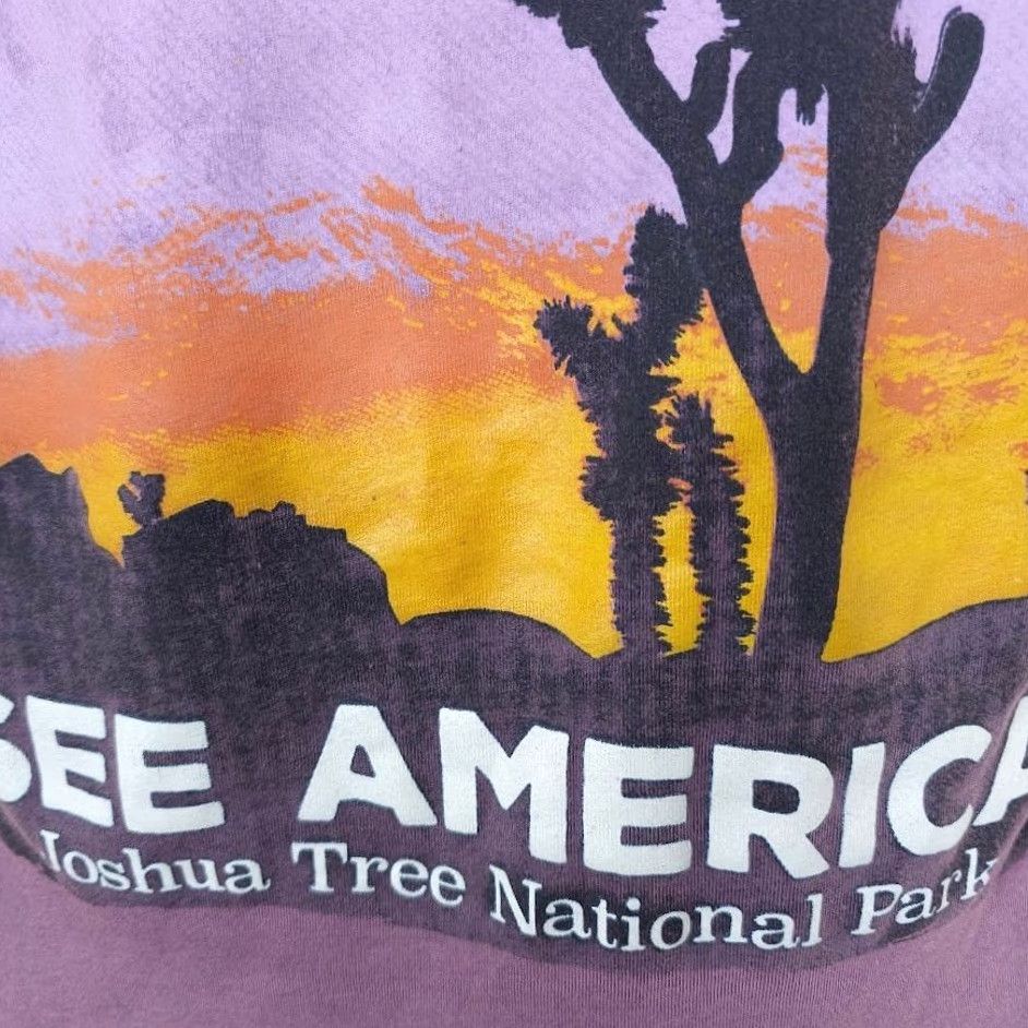 Vintage Joshua Tree National Park T Shirt Womens XS Purple Crop Top Nature Tee Size XS / US 0-2 / IT 36-38 - 3 Thumbnail