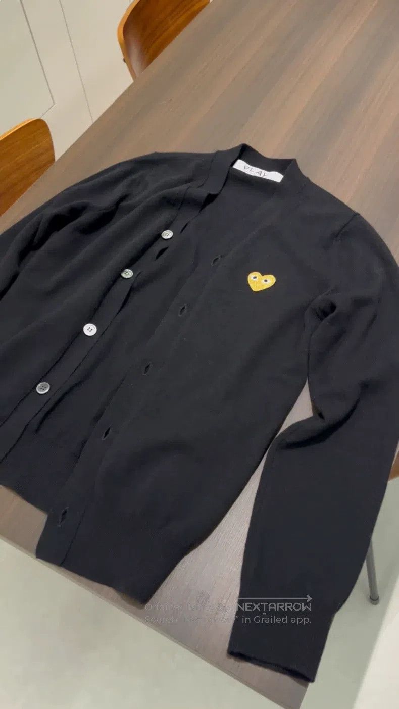Comme des Garcons Comme Des Garcons Black gold heart wool cardigan Size S / US 4 / IT 40 - 1 Thumbnail