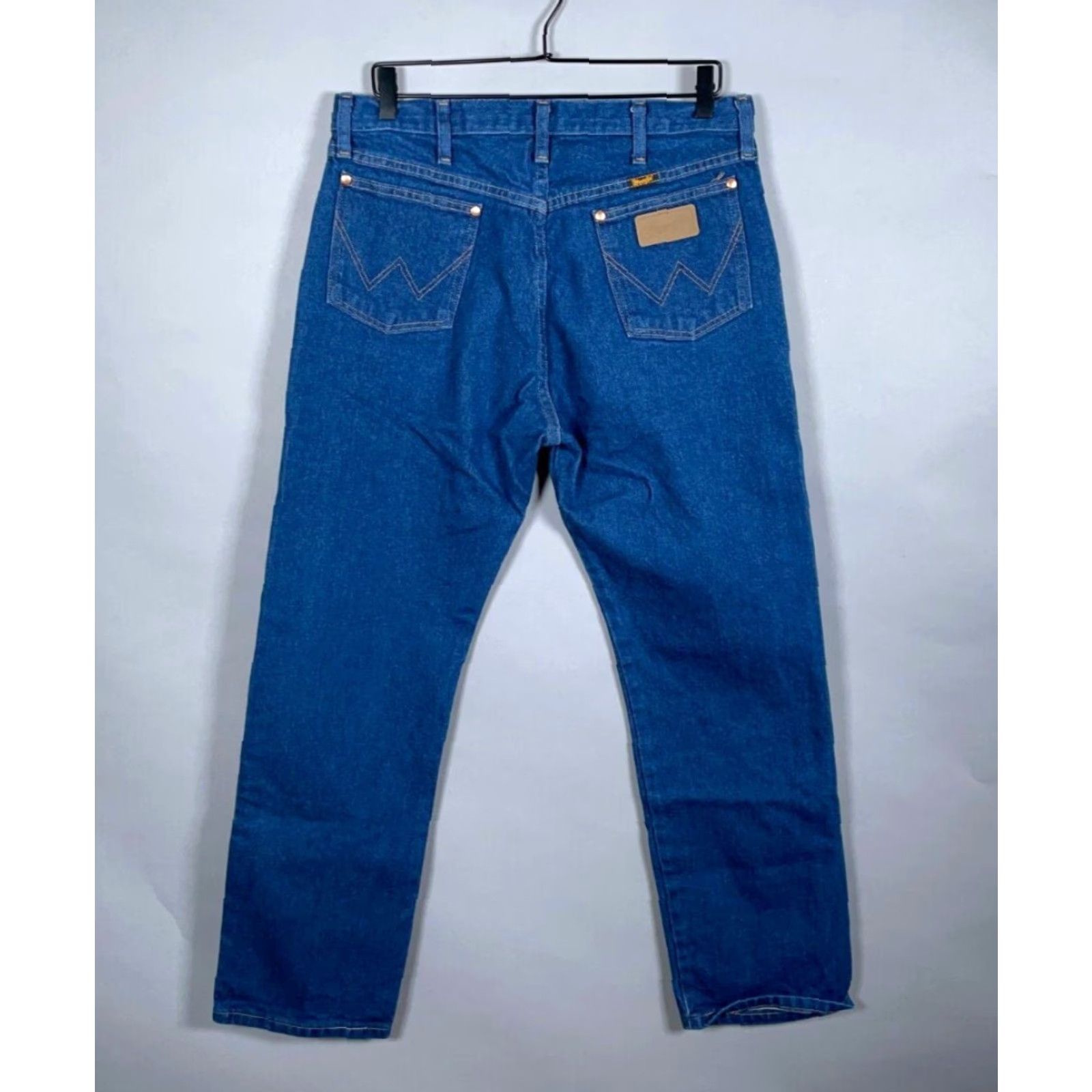 Wrangler Wrangler Cowboy Cut Jeans Men's 34 x 32 Blue Denim 1013MWZPW Western Vintage 90s Hipster Retro Cowboy Cut Jeans Mens Regular Blue Denim Brown label? Size US 34 / EU 50 - 2 Thumbnail
