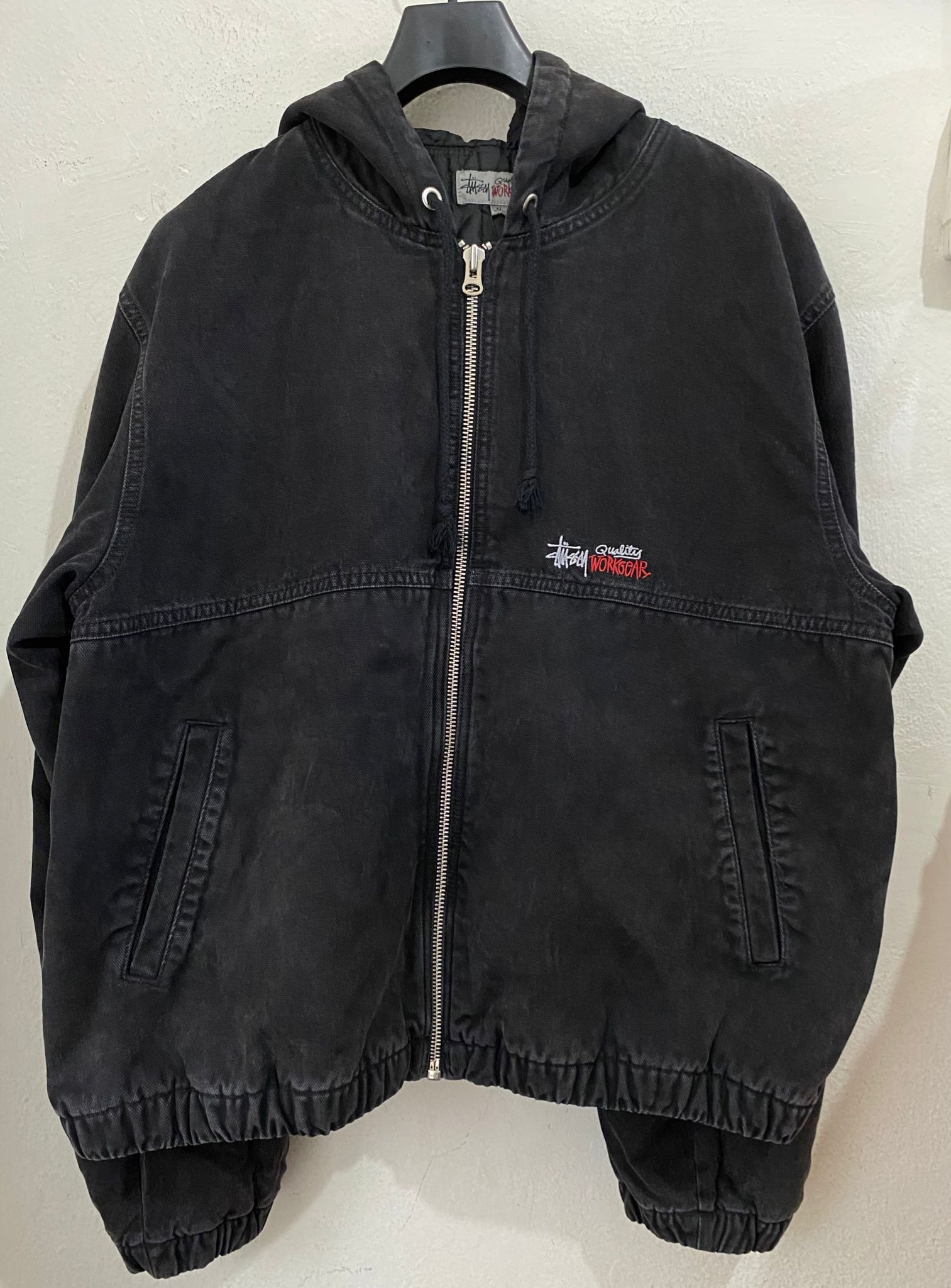 Stussy Noma Denim Zip Work Jacket Black Size M