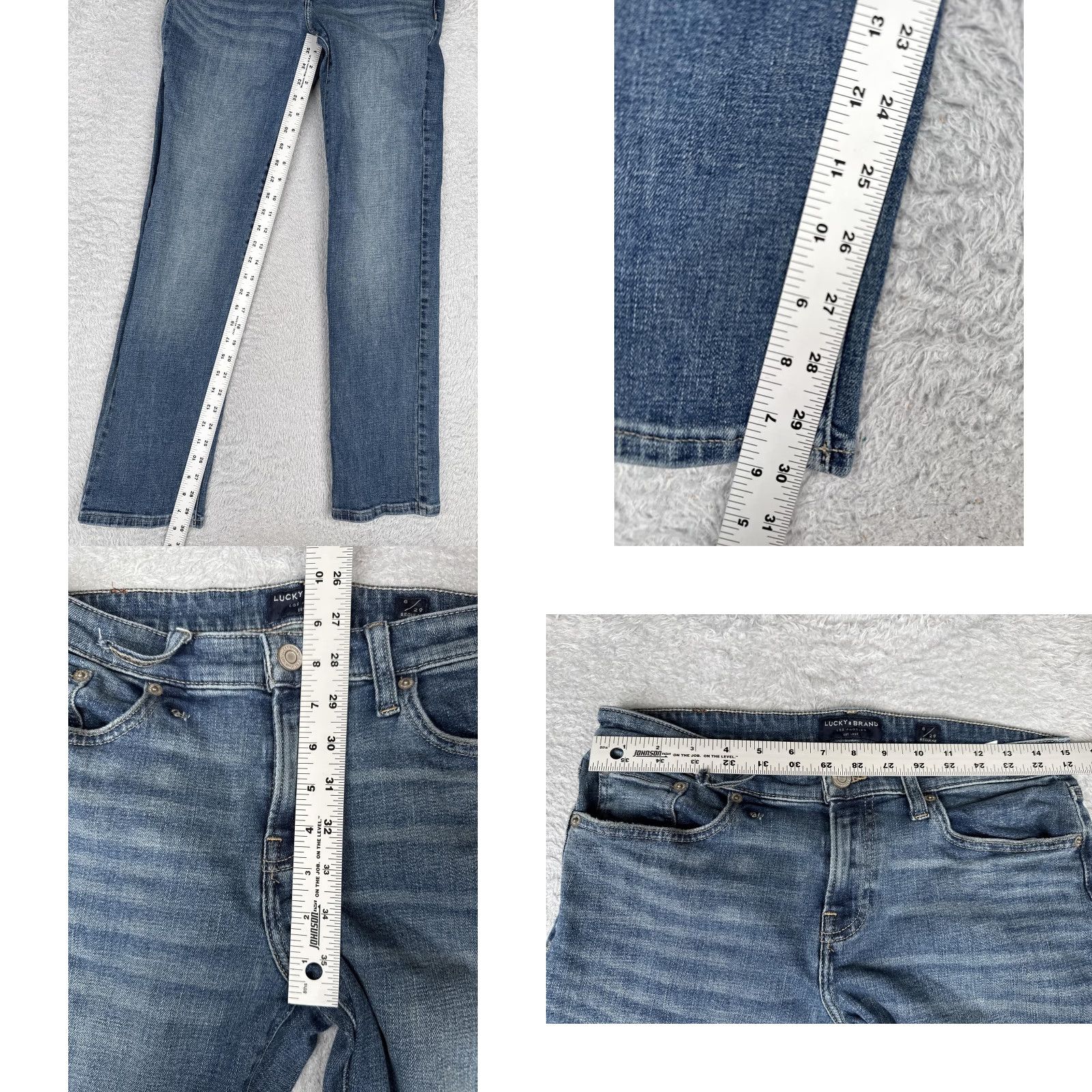 Lucky Brand Lucky Brand Jeans Womens 8 Blue Midrise Straight Medium Wash Denim Casual 29x31 Size 30" / US 8 / IT 44 - 8 Thumbnail