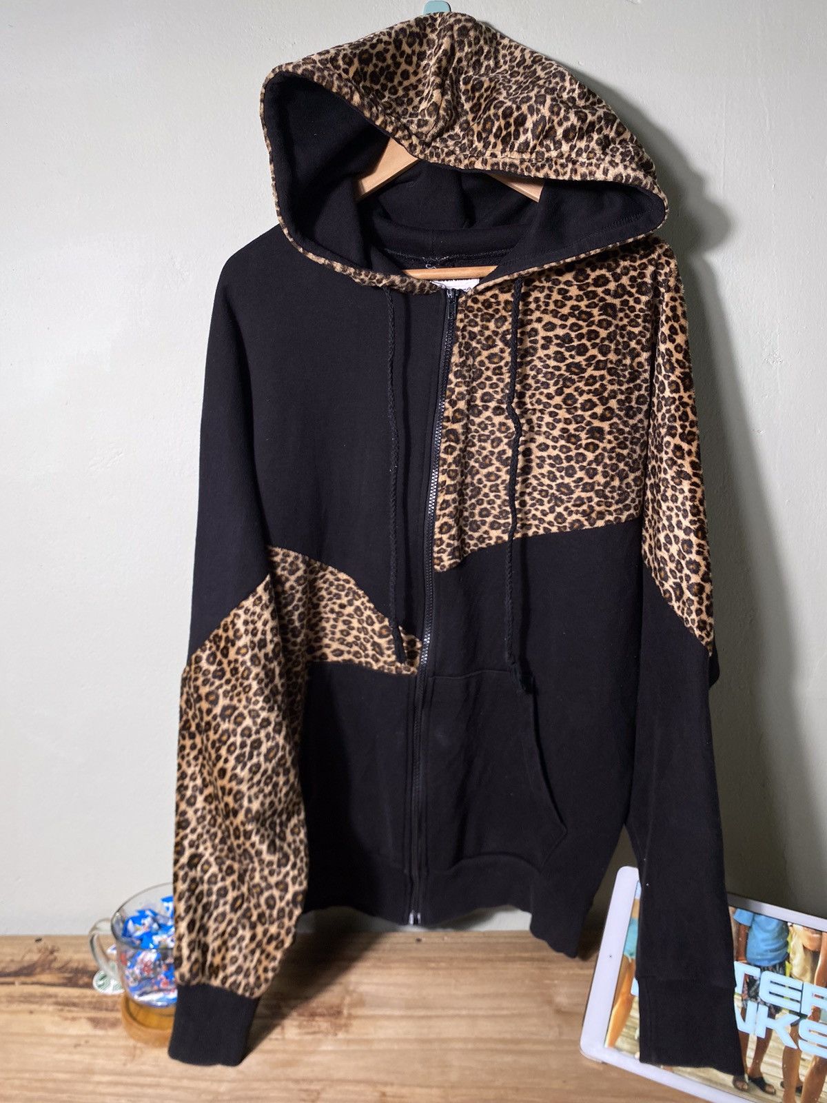 Japanese Brand Rock Candy Leopard Zip Hoodie Lgb Punk Style Size ONE SIZE - 1 Thumbnail