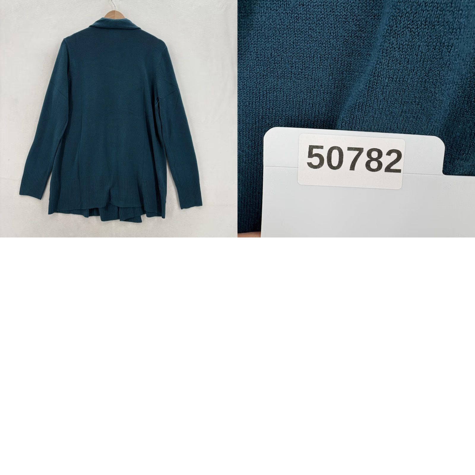 Croft & Barrow Acrylic Croft & Barrow Cardigan Sweater Womens XL Blue Open Front Collared NWT Size XL / US 12-14 / IT 48-50 - 9 Thumbnail