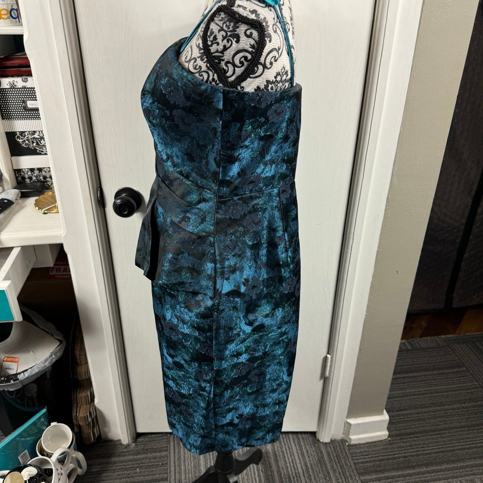 Other Pamella Roland Womens Strapless Floral Tiered Pleated Midi Size L / US 10 / IT 46 - 5 Thumbnail