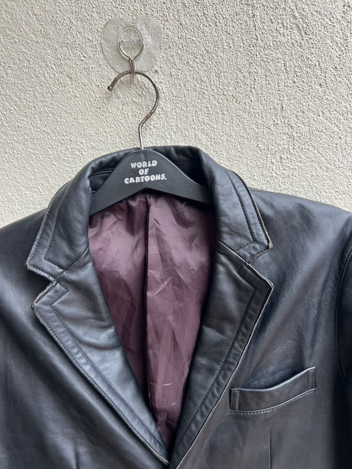 PPFM PPFM Patina Black Cowhide Leather Blazer Coat Jacket Size US M / EU 48-50 / 2 - 7 Thumbnail