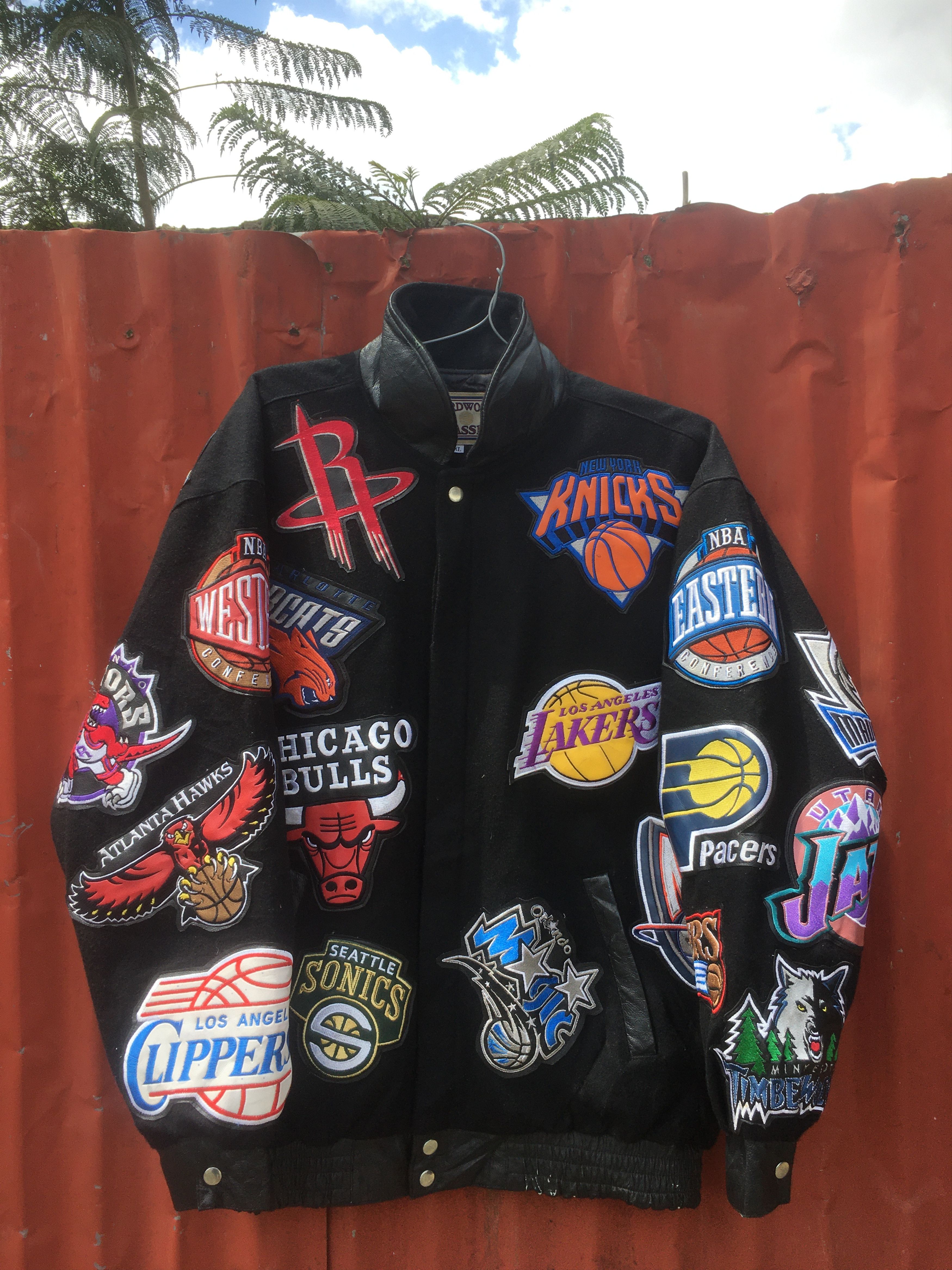 NBA Vintage Rare Hardwood Classic NBA wool varsity jacket Size US XL / EU 56 / 4 - 6 Thumbnail