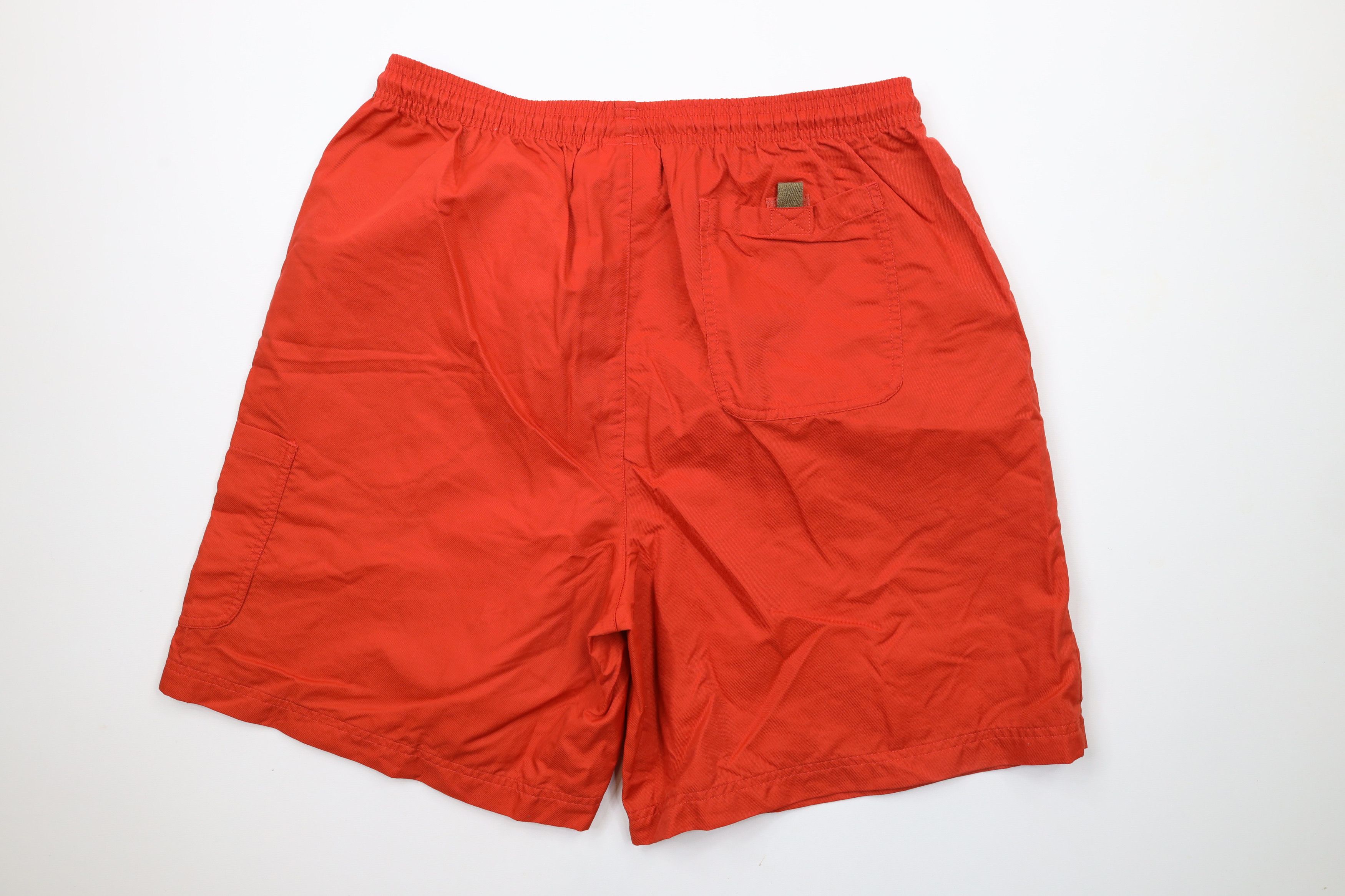 Adidas × Vintage Vintage 90s Adidas Striped Above Knee Shorts Orange Nylon Size US 34 / EU 50 - 10 Thumbnail