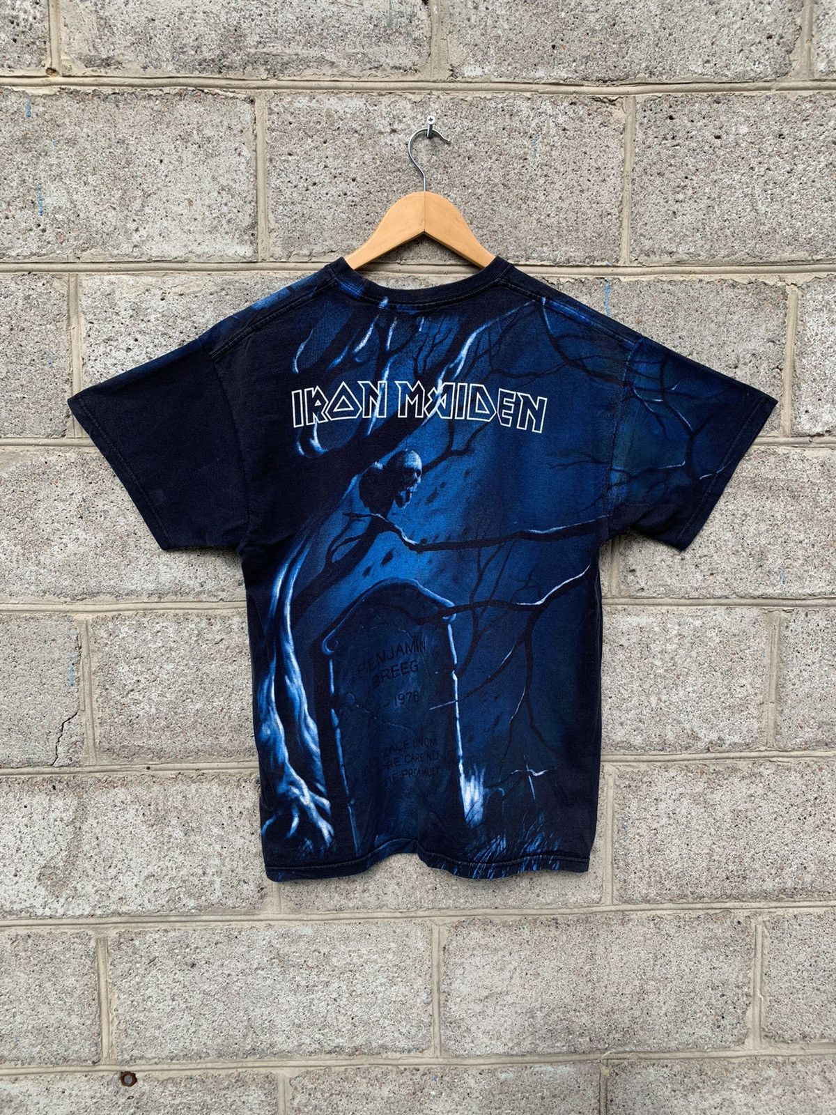 Band Tees × Iron Maiden × Vintage Iron Maiden All Over Print Benjamin Breeg Tour T Shirt Size US L / EU 52-54 / 3 - 5 Thumbnail
