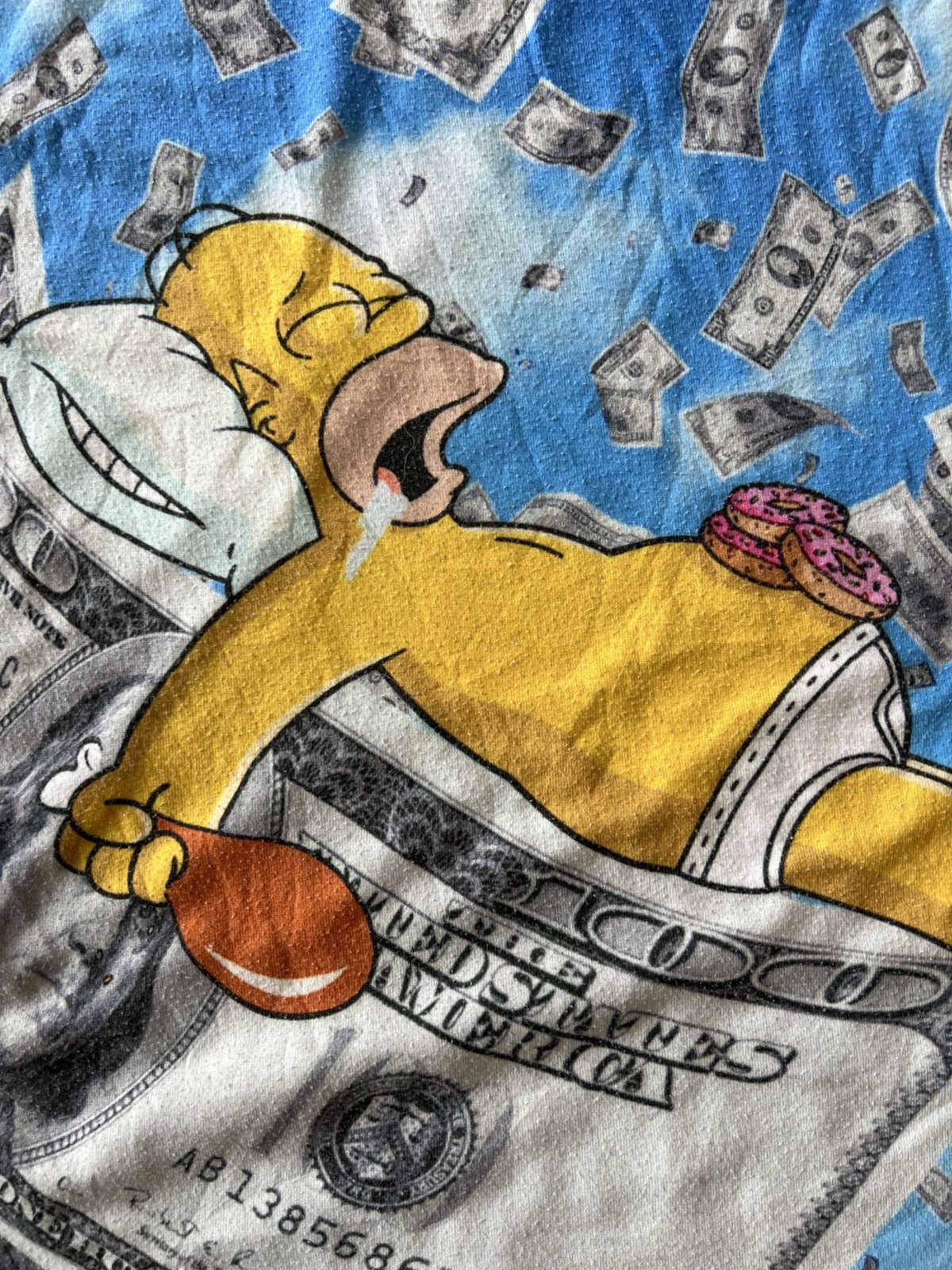 The Simpsons Homer Simpson Rare Obscure All Over Print AOP Cash MONEY Size US M / EU 48-50 / 2 - 2 Thumbnail