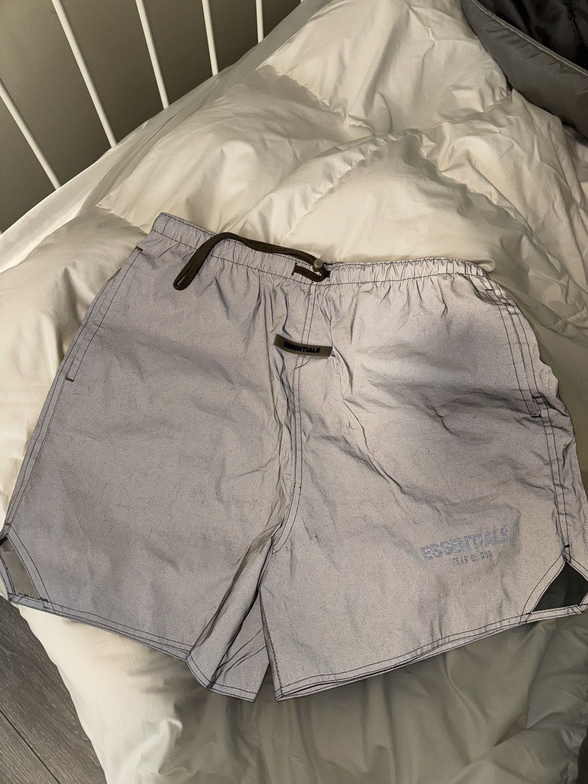 image of Essentials Shorts 3M Reflective in Reflective Grey, Men's (Size 32)
