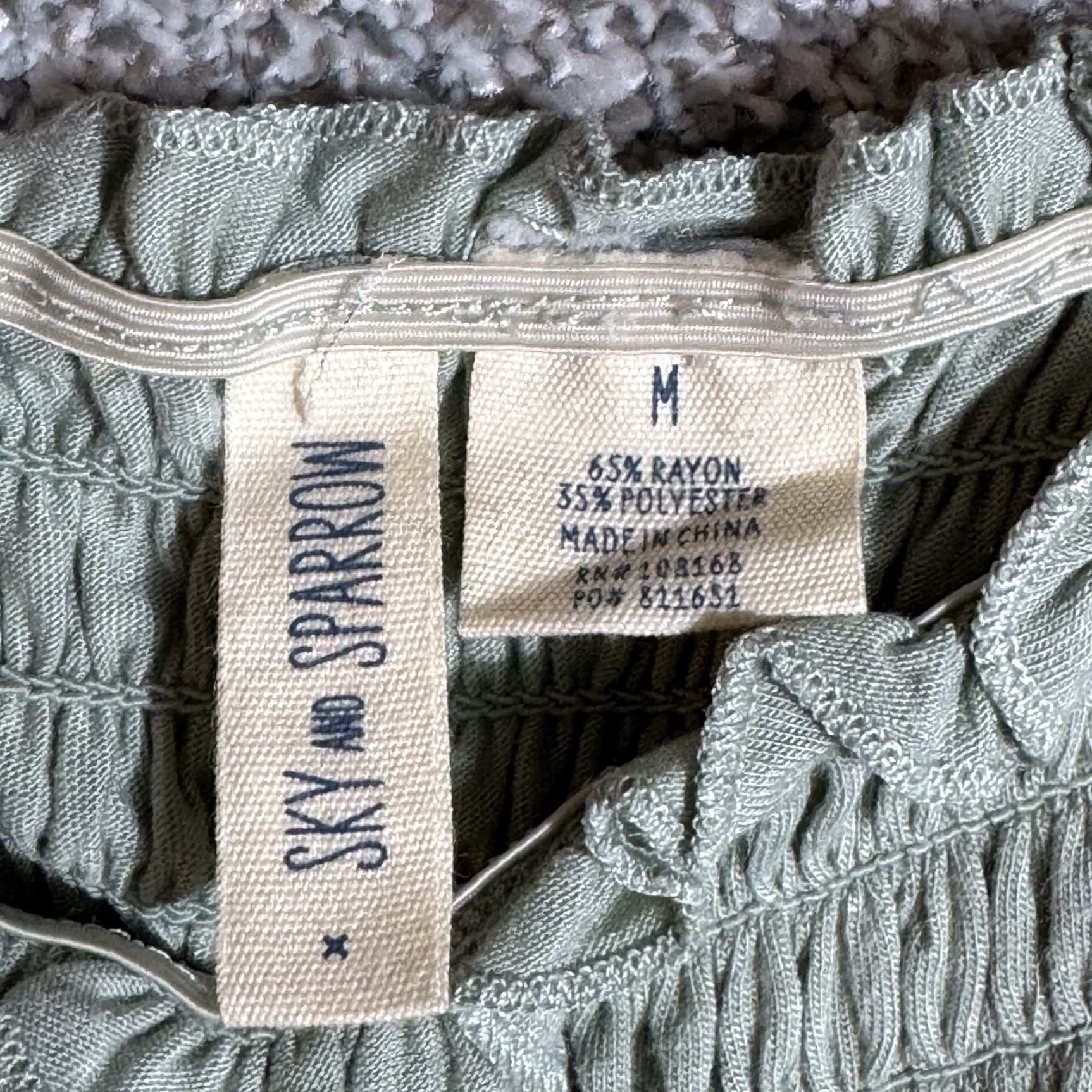 Vintage Sky and Sparrow Smocked Cropped Top Women M Green Tank Bohemian Fairy Coquette Y2K Inspired Size M / US 6-8 / IT 42-44 - 4 Thumbnail