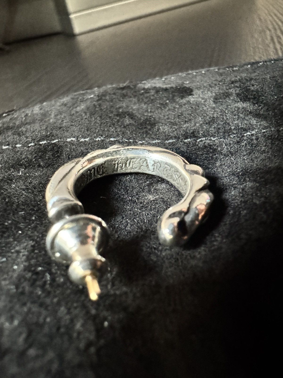 Chrome Hearts Chrome Hearts Silver Scroll Hoop Earring Size ONE SIZE - 3 Thumbnail