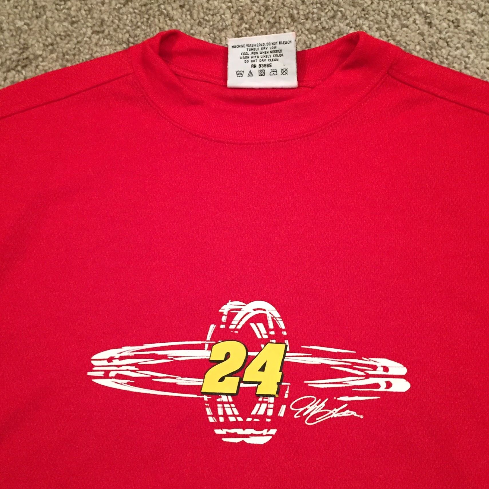 Chase Authentics Chase Authentics Shirt Mens XL Red Sleeveless Nascar #24 T-Shirt Crew Neck Polyester Solid Size US XL / EU 56 / 4 - 3 Thumbnail