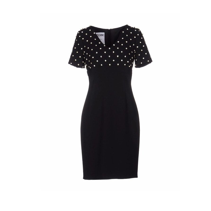 Moschino MOSCHINO Coutur Jeremy Scott Crystal Diamonds Crepe Dress Size M / US 6-8 / IT 42-44 - 1 Thumbnail