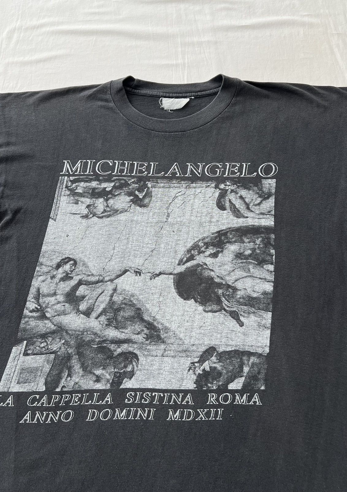Arts & Science Vintage 90s Michelangelo La Cappella Sistina Art T-shirt Size US M / EU 48-50 / 2 - 5 Thumbnail