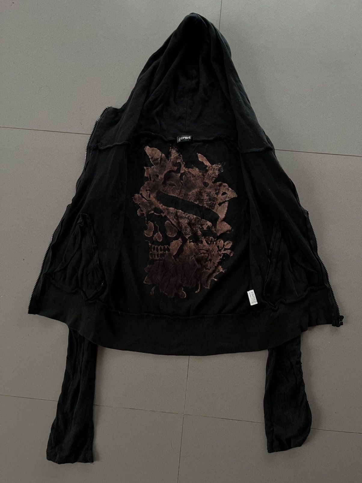 5351 POUR LES HOMMES Japanese 2000’s Bono Hood Jacket Skull Tatto GOA Style Size US S / EU 44-46 / 1 - 5 Thumbnail