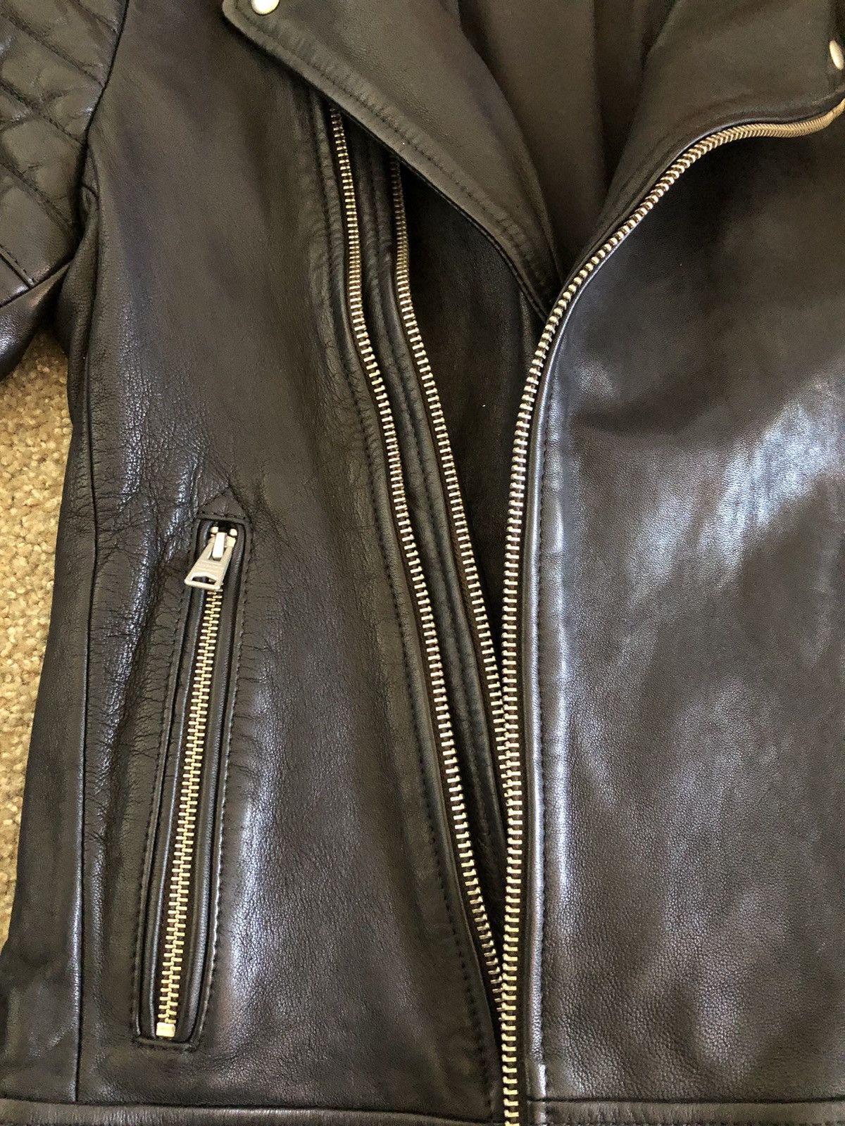 Allsaints Leather Biker Jacket Size US M / EU 48-50 / 2 - 6 Thumbnail