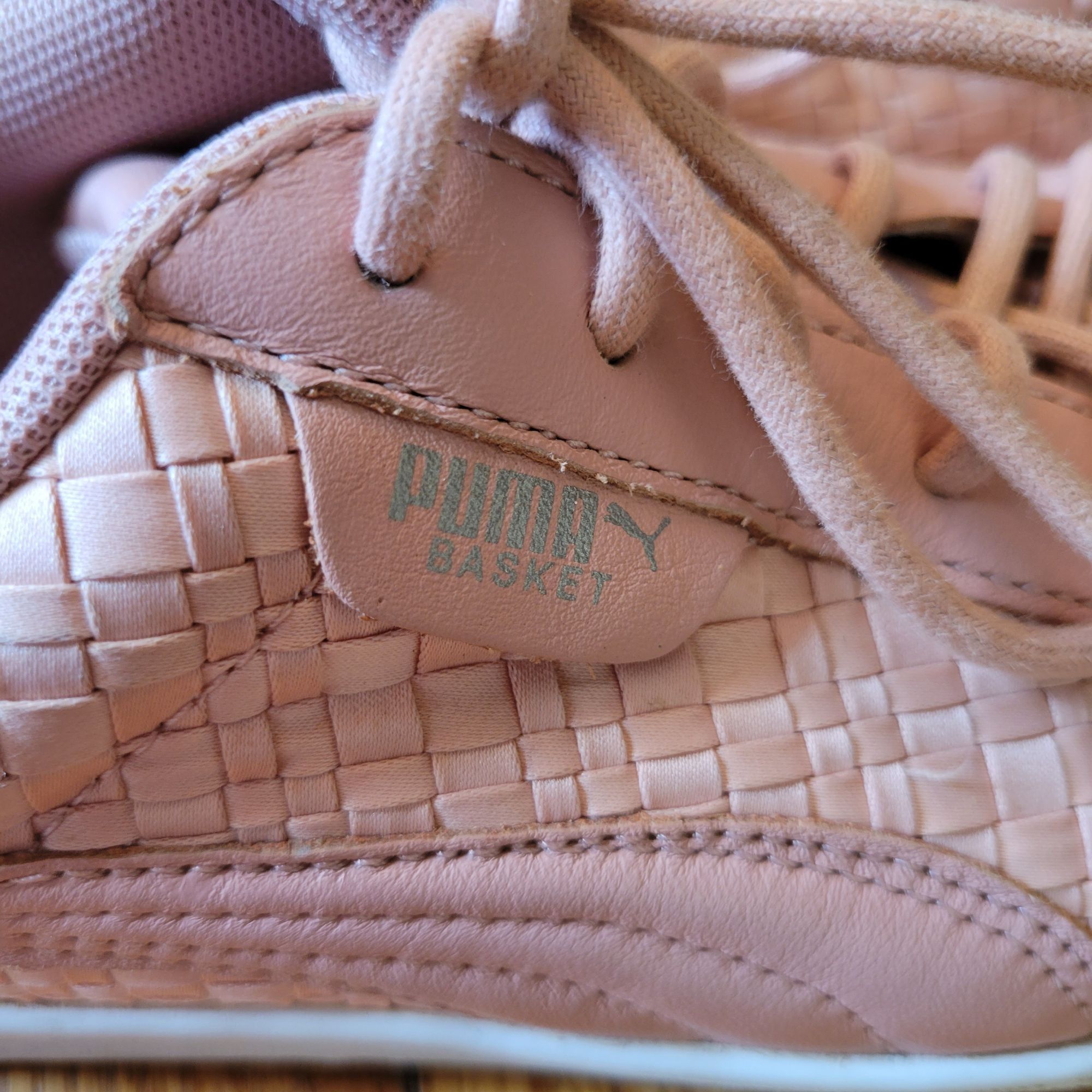 Puma Puma Basket Satin EP Woven Pink Sneakers 10 Lace Up Tennis S Size US 10 / IT 40 - 8 Thumbnail