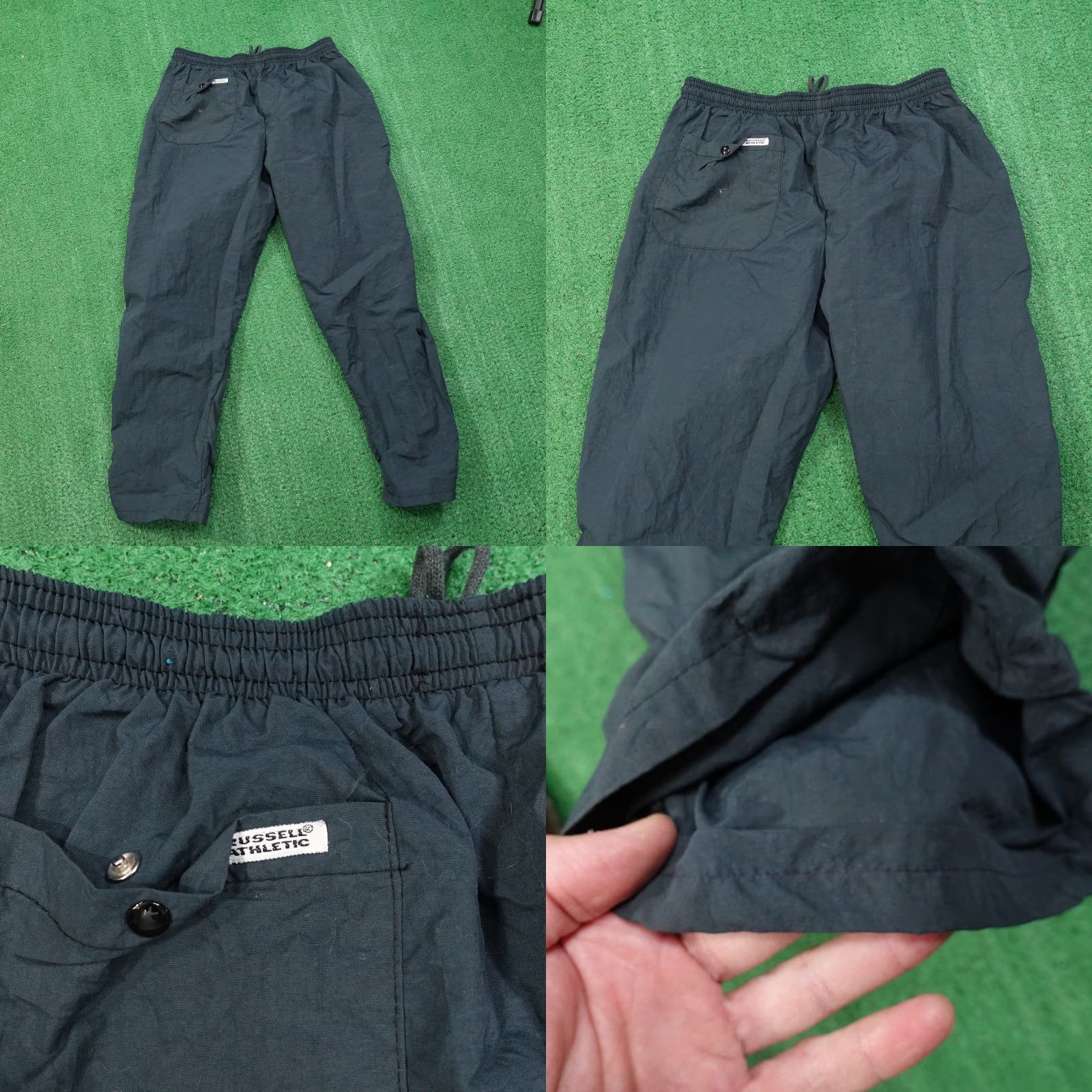 Russell Athletic VINTAGE RUSSELL ATHLETIC USA MADE GREEN SWISHY WINDBREAKER PANTS XL MENS *HEMMED Size US 36 / EU 52 - 8 Thumbnail
