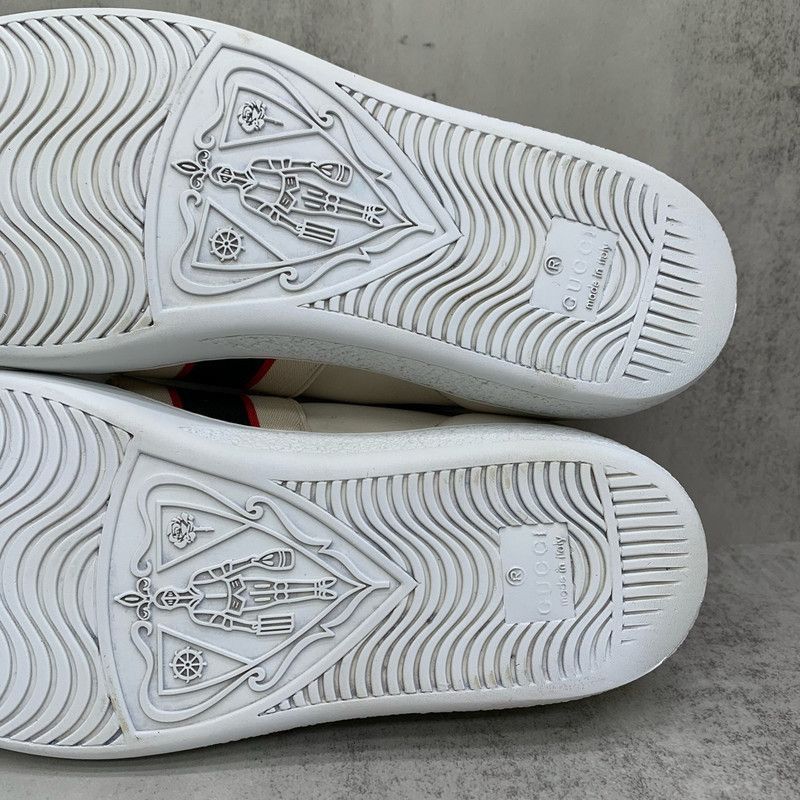 Gucci Gucci ACE Embroidered Lace-Up Fashion Sneakers - Size US 5 / IT 35 - 7 Thumbnail
