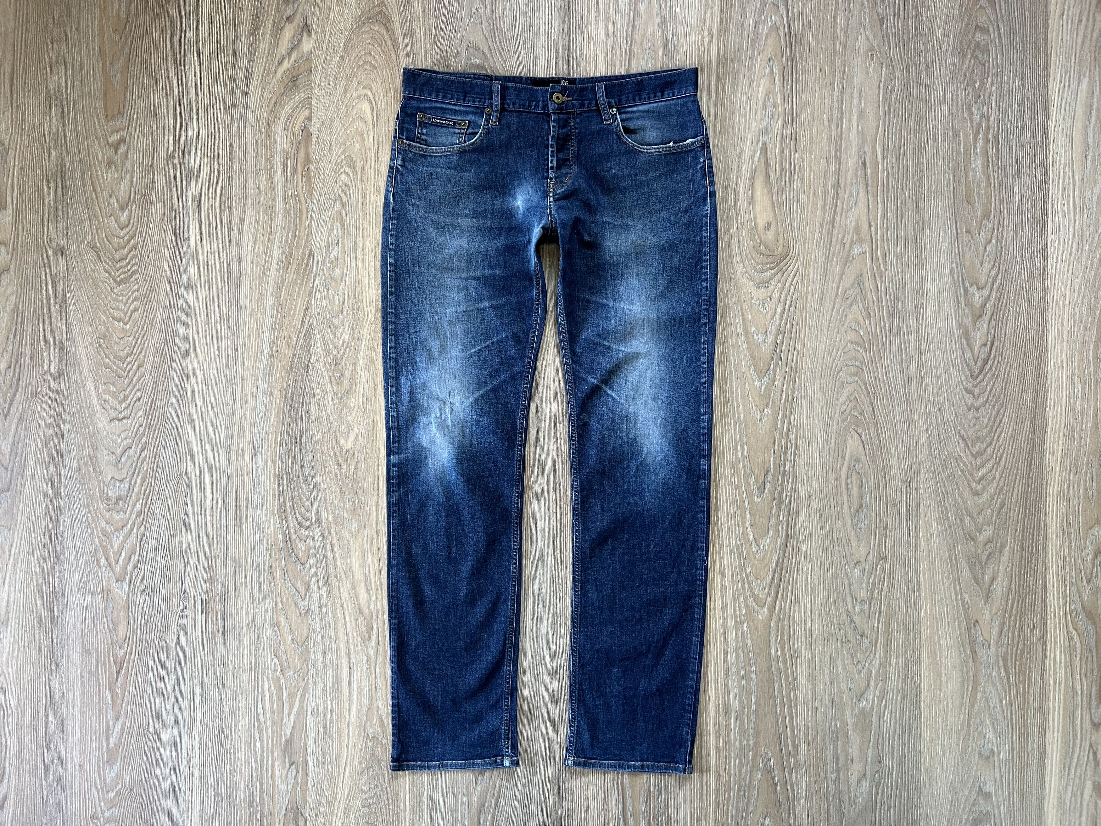 image of Love Moschino Vintage Stretch Jeans in Blue, Men's (Size 36)