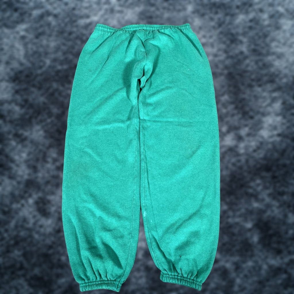 Hanes VINTAGE Hanes Premium Pants Mens M Green Jogger Tapered Sweat Pants with Drawstring 28.5in Inseam Casual Size US 31 - 1 Thumbnail