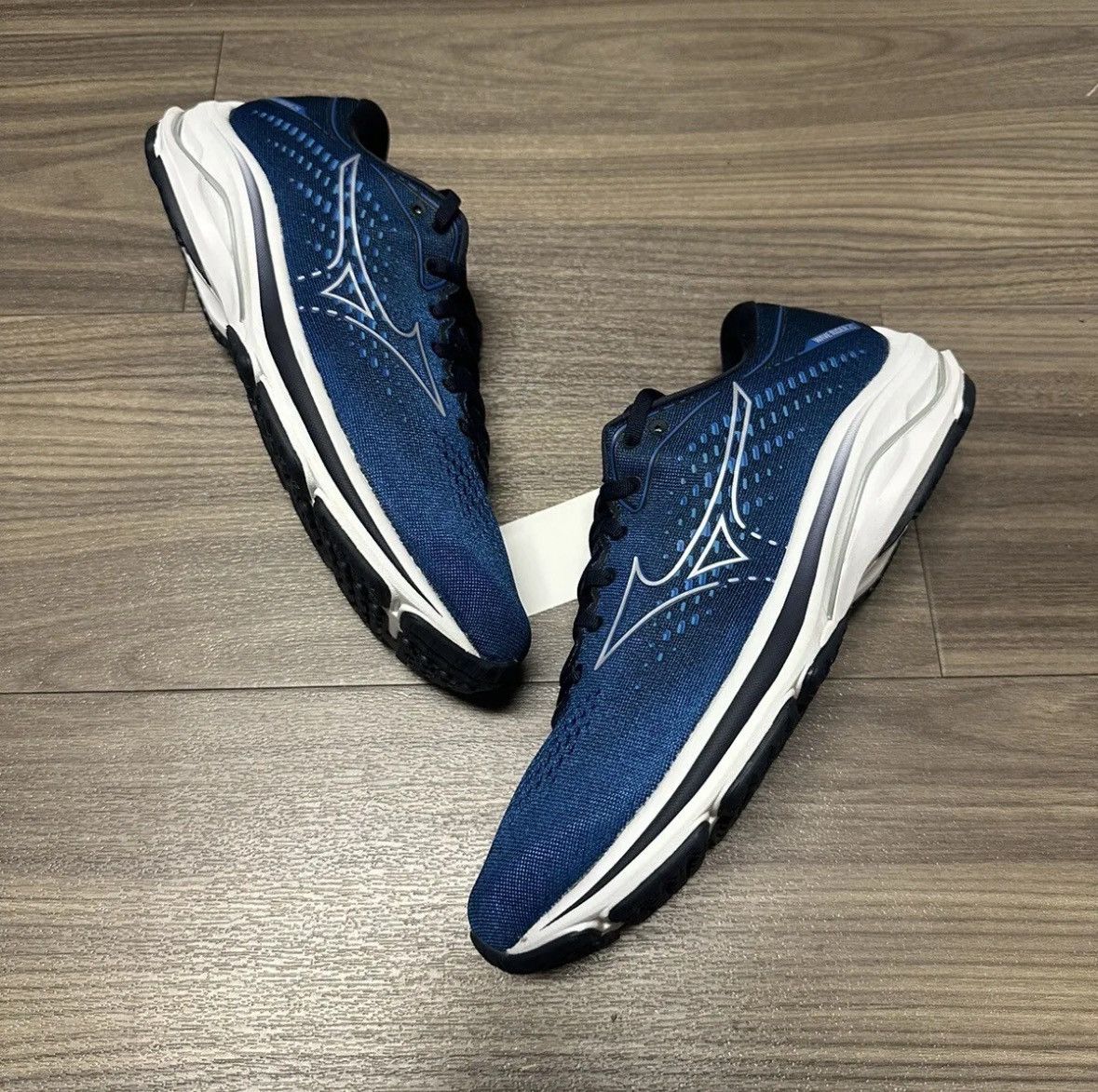 image of Mizuno Men’S Wave Rider 25 2E Running Shoe Imperial Blue, Men's (Size 9.5)