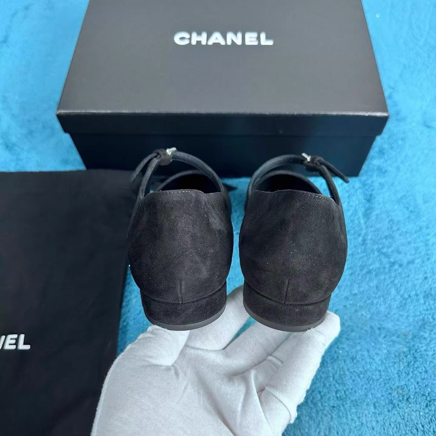 Chanel Chanel 25A Satin Pointed T-bar Mary Janes Black 37 Size US 6.5 / IT 36.5 - 4 Thumbnail