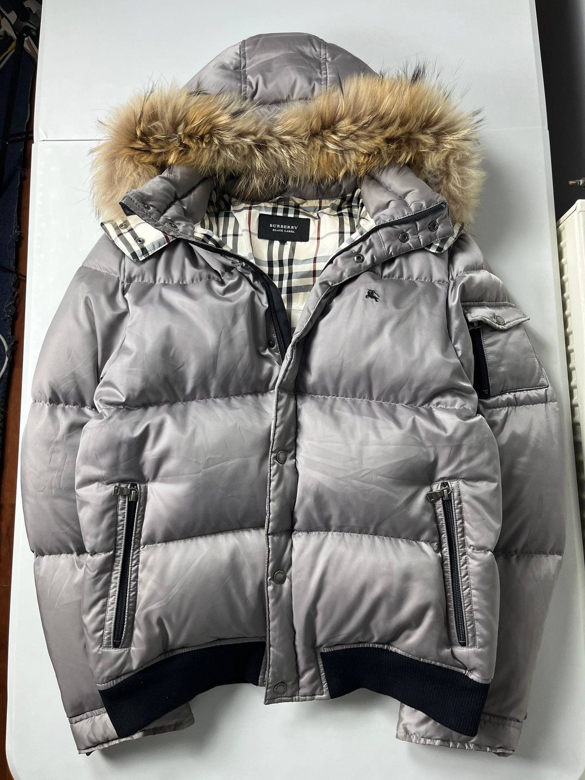Burberry 00’ Japanese Burberry fur puffer jacket Size US L / EU 52-54 / 3 - 5 Thumbnail