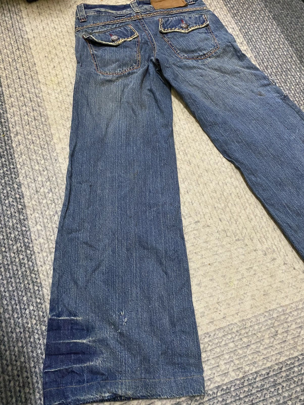 Japanese Brand True Religion Design Flared Bell Bottom Distressed Jean Size US 29 - 7 Thumbnail