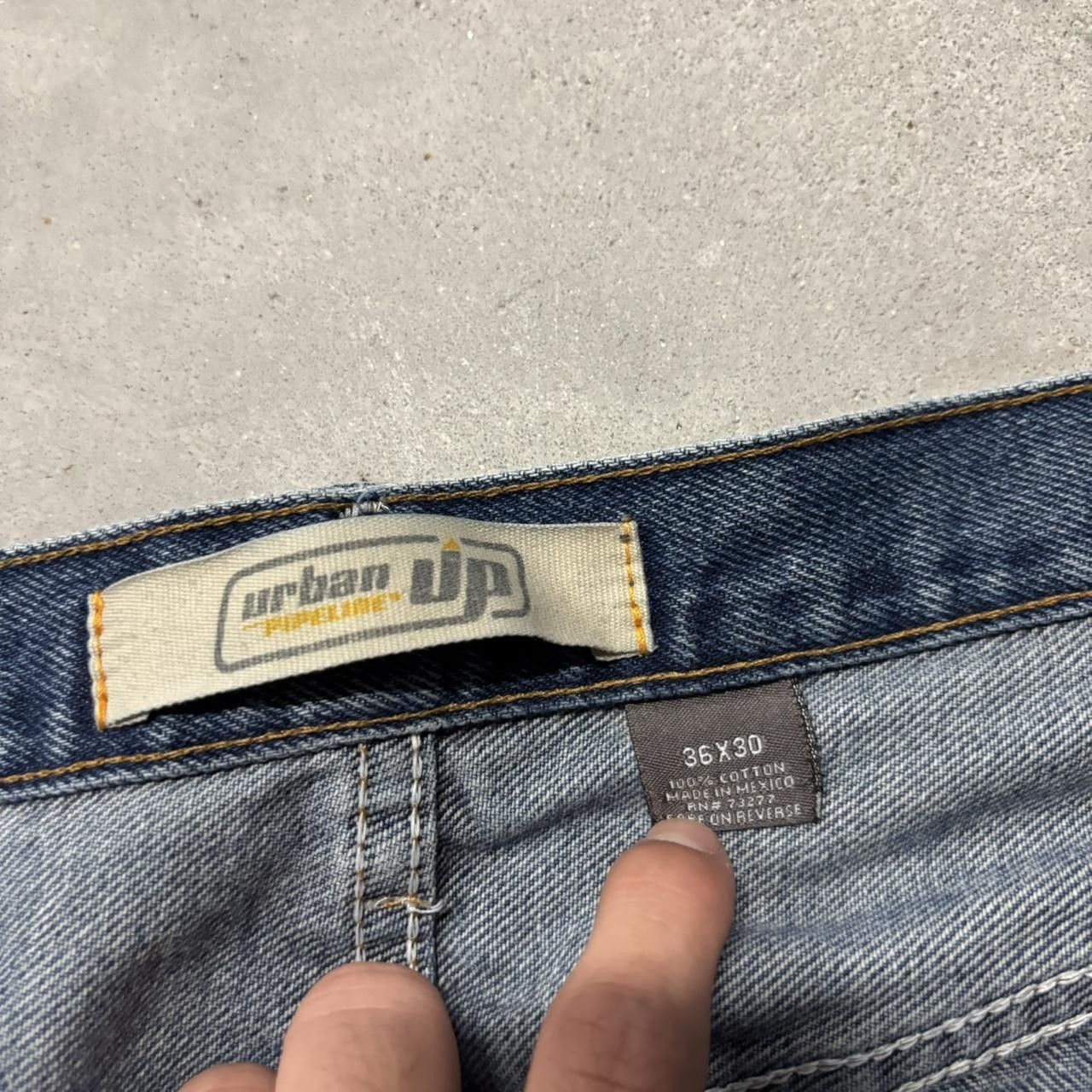 Japanese Brand × Vintage Crazy Vintage Y2K/2000s Grunge Faded Medium Wash Essential Denim Jeans! Size US 36 / EU 52 - 8 Thumbnail