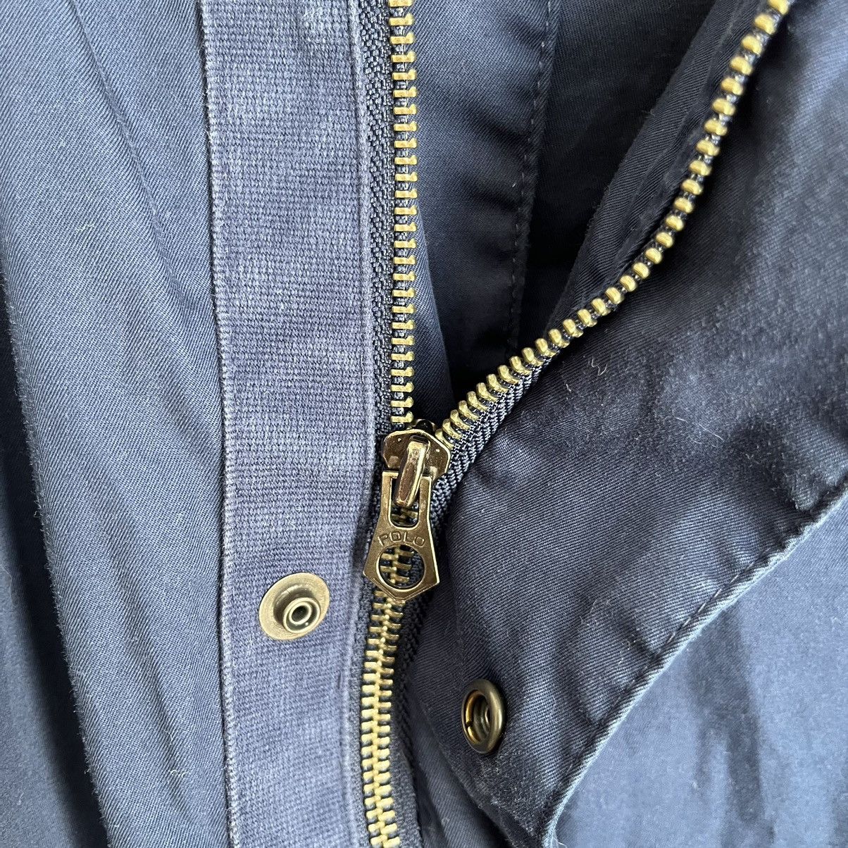 Polo Ralph Lauren × RRL Ralph Lauren × Vintage Vintage Polo Ralph Lauren Navy Hooded Jacket Rare Large Size US L / EU 52-54 / 3 - 7 Thumbnail