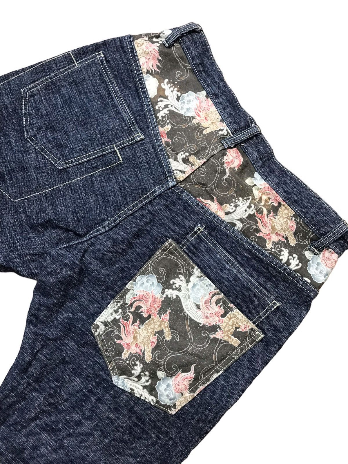 image of If Six Was Nine x Sukajan Souvenir Jacket Japanese Sukarjan Double Pocket Pant in Dark Blue (Size 3