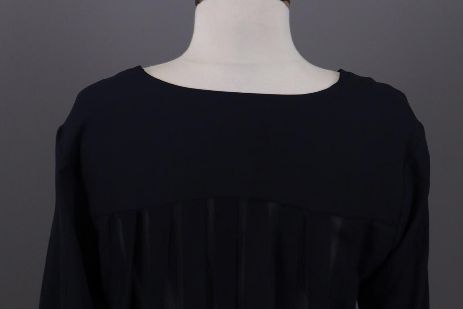 Designer Claudie Pierlot Blue Lagenlook Blouse Shirt Size 40 Size M / US 6-8 / IT 42-44 - 9 Thumbnail