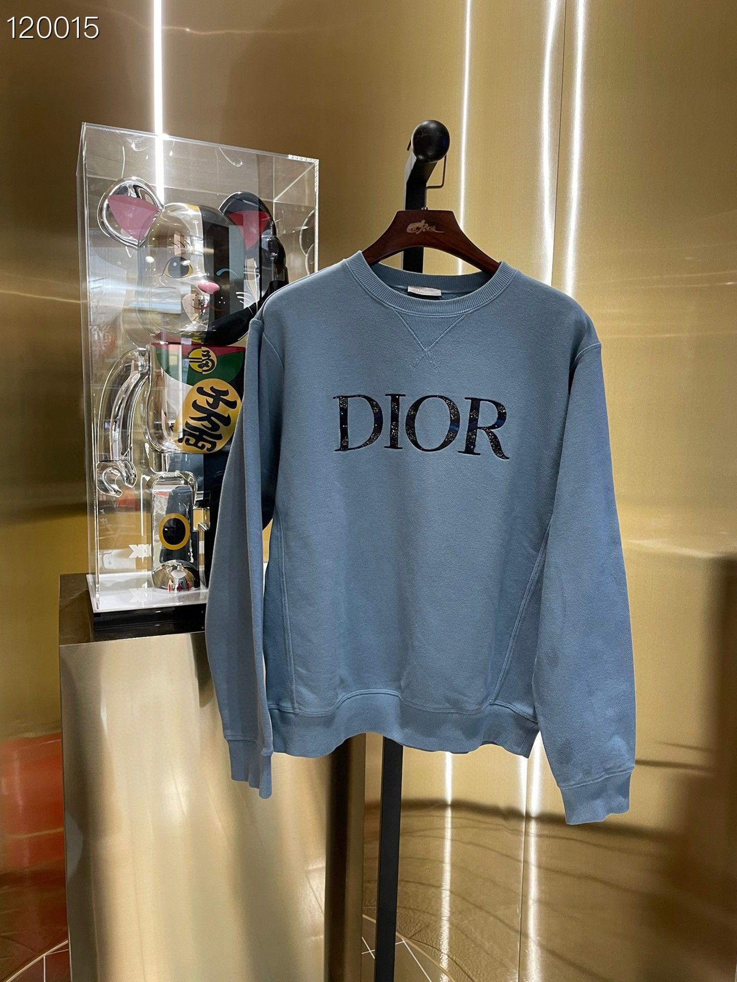 Dior Dior Big Logo Print Haze Blue Sweatshirt M Size US M / EU 48-50 / 2 - 1 Thumbnail