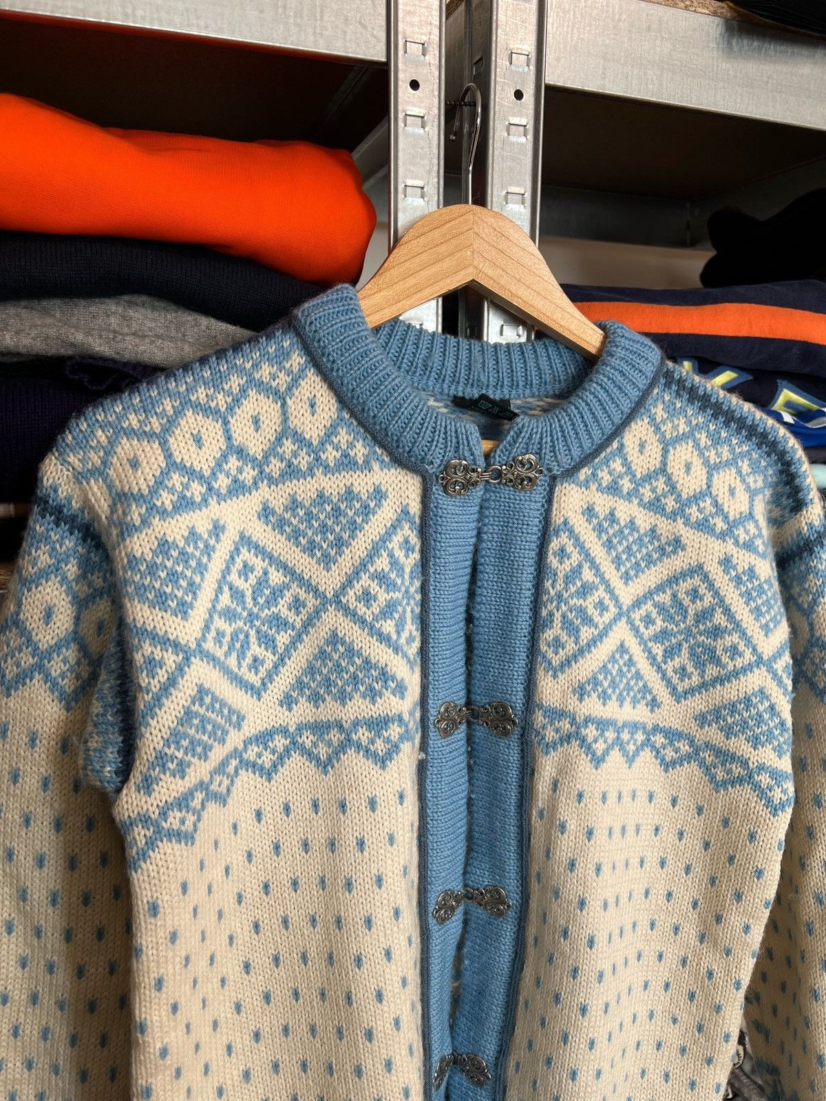 Dale Of Norway × Vintage Vintage Dale of Norway Wool Pewter Cardigan Nordic Sweater Size S / US 4 / IT 40 - 3 Thumbnail